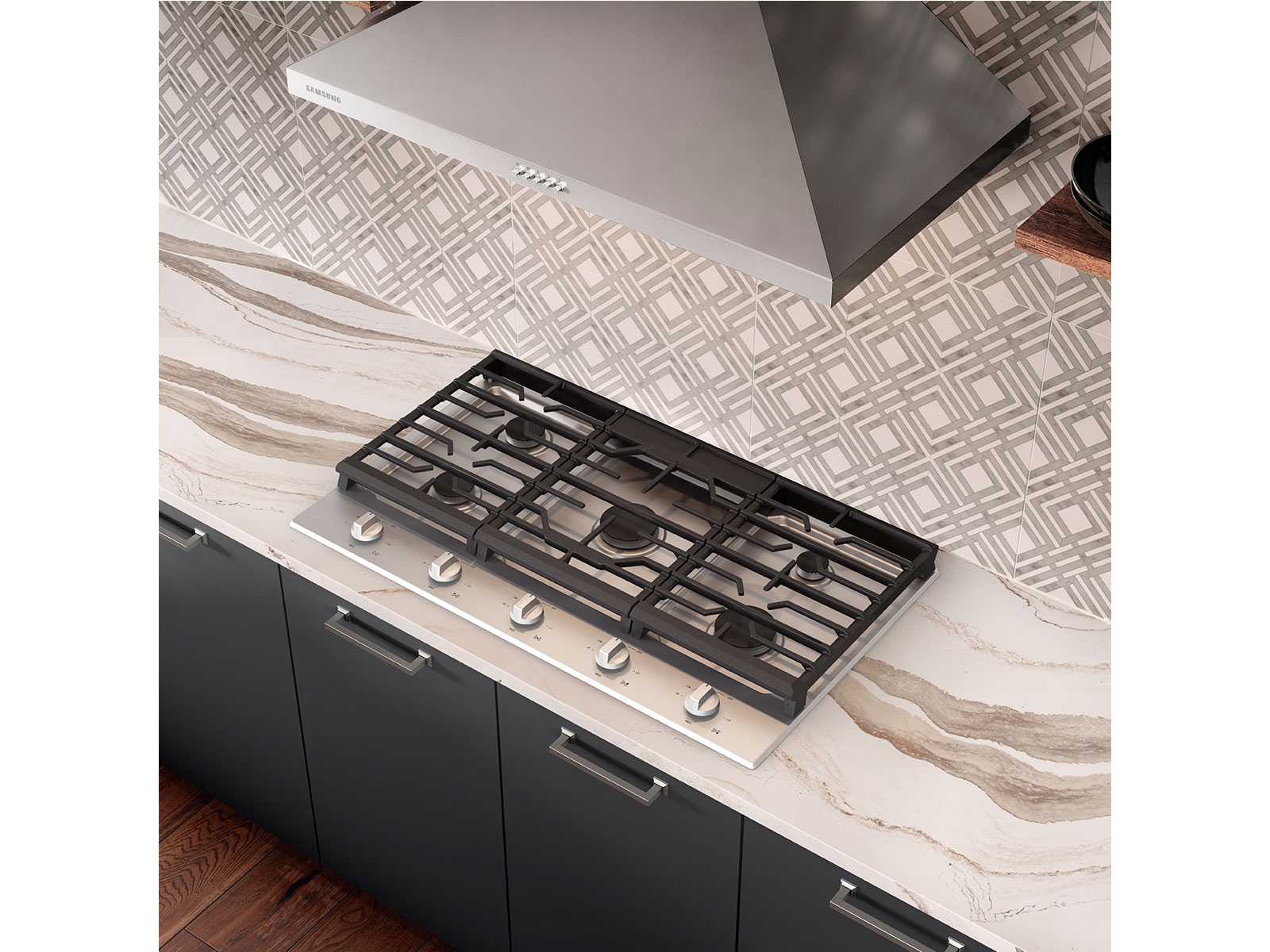 36" Gas Cooktop in Stainless Steel Silver