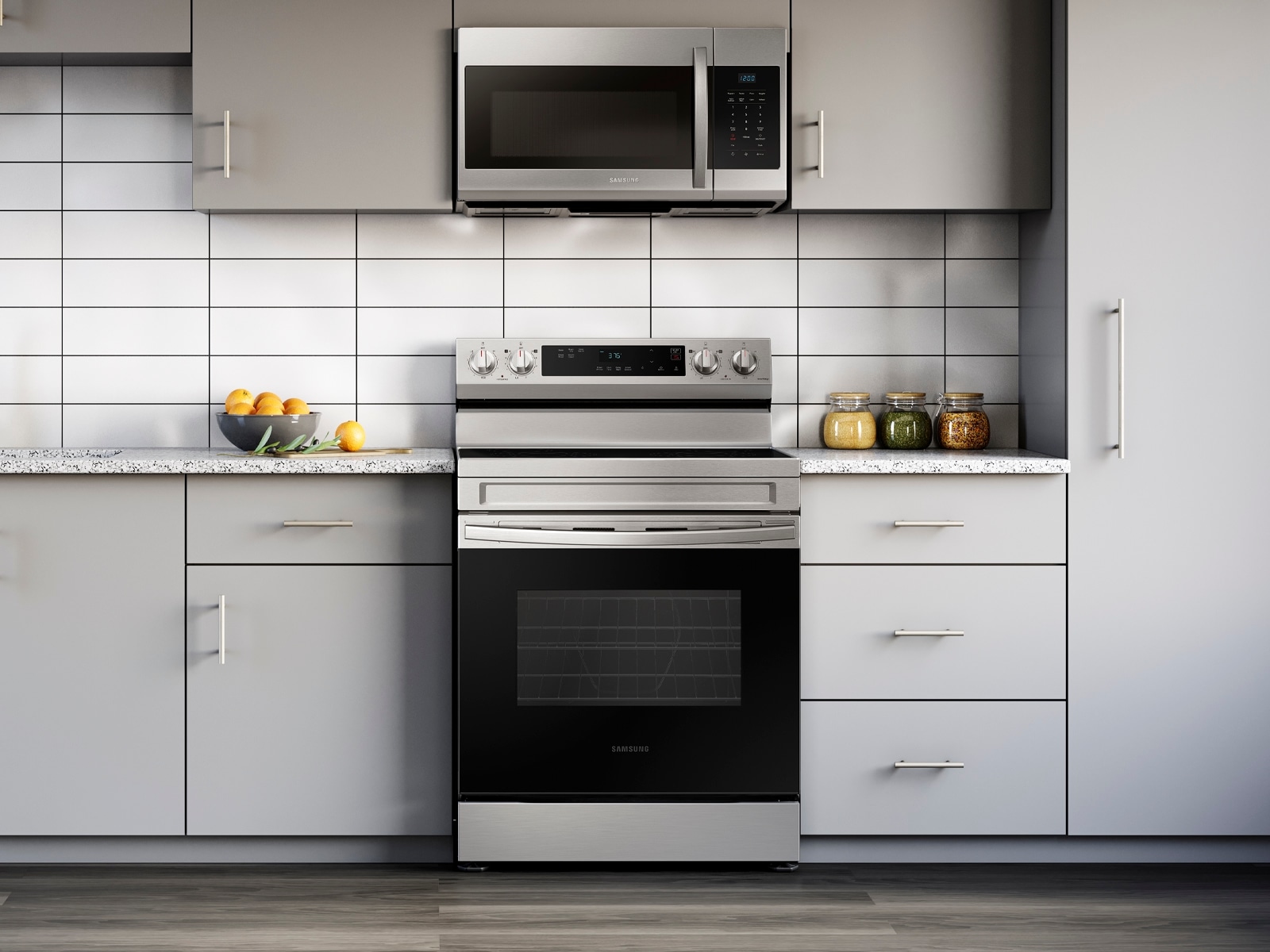 6.3 cu. ft. Smart Freestanding Electric Range with Steam Clean in Stainless Steel Silver