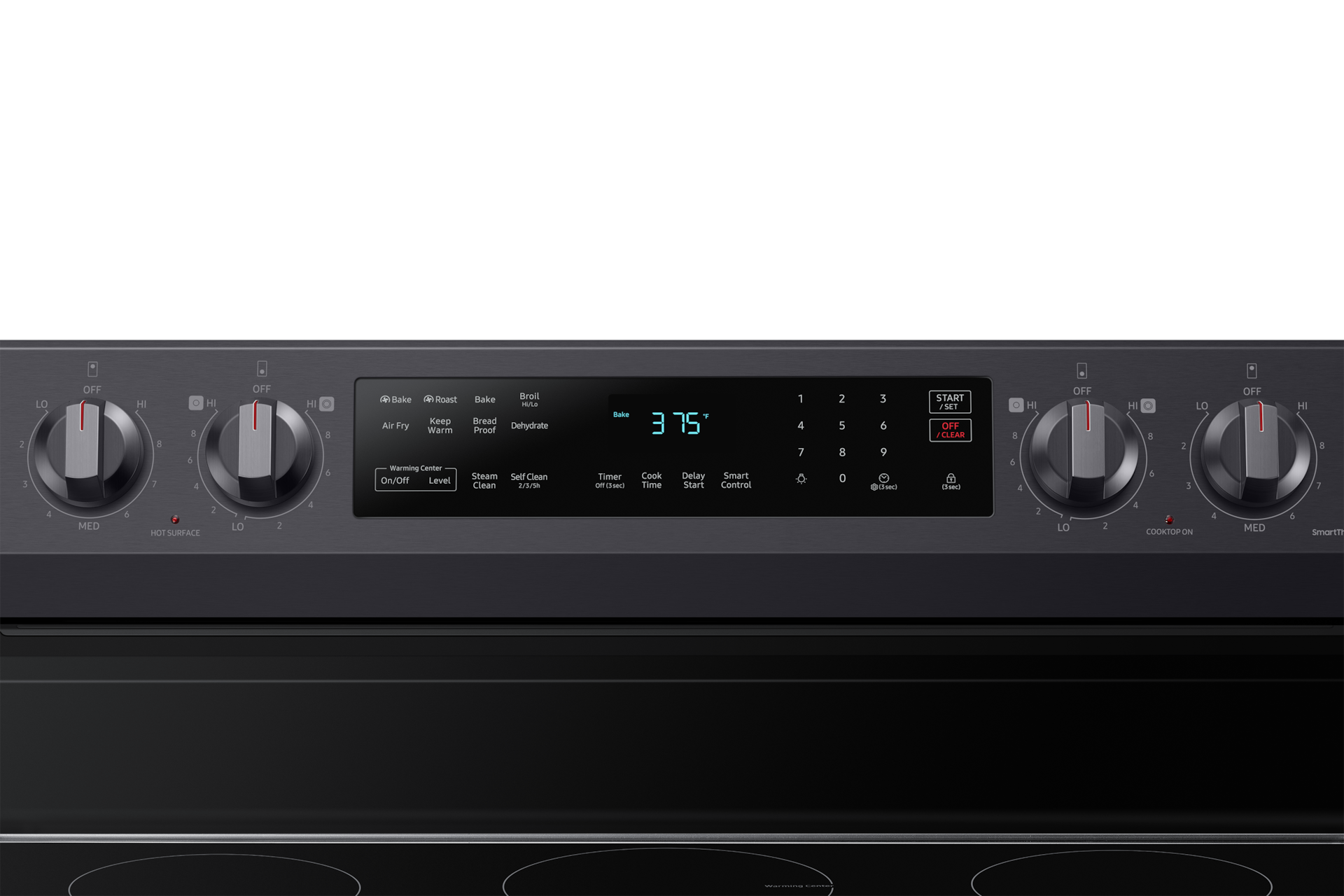 6.3 cu. ft. Smart Freestanding Electric Range with No-Preheat Air Fry &amp; Convection Detail1 Black 