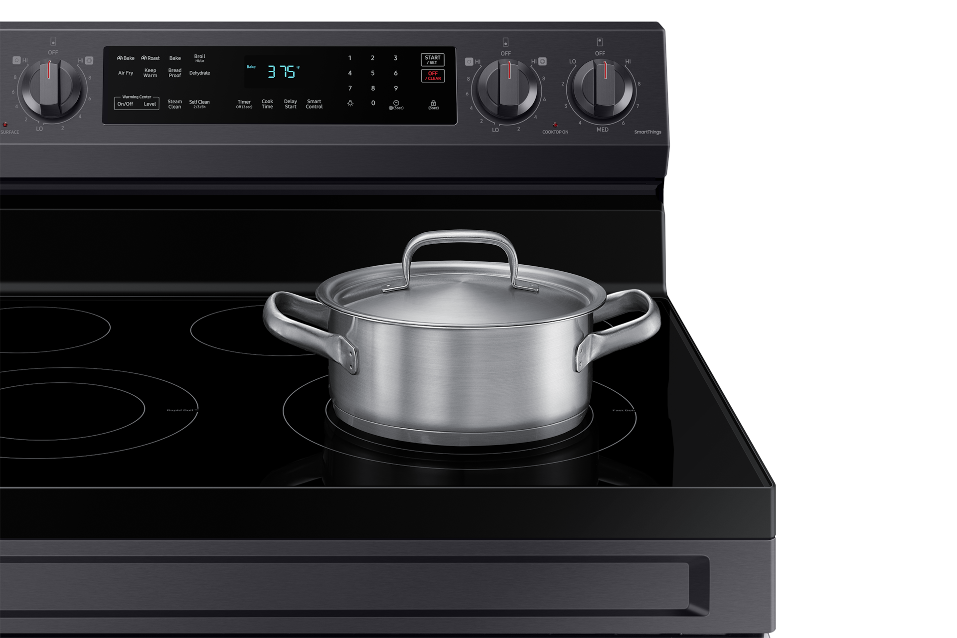 6.3 cu. ft. Smart Freestanding Electric Range with No-Preheat Air Fry &amp; Convection Detail2 Black 