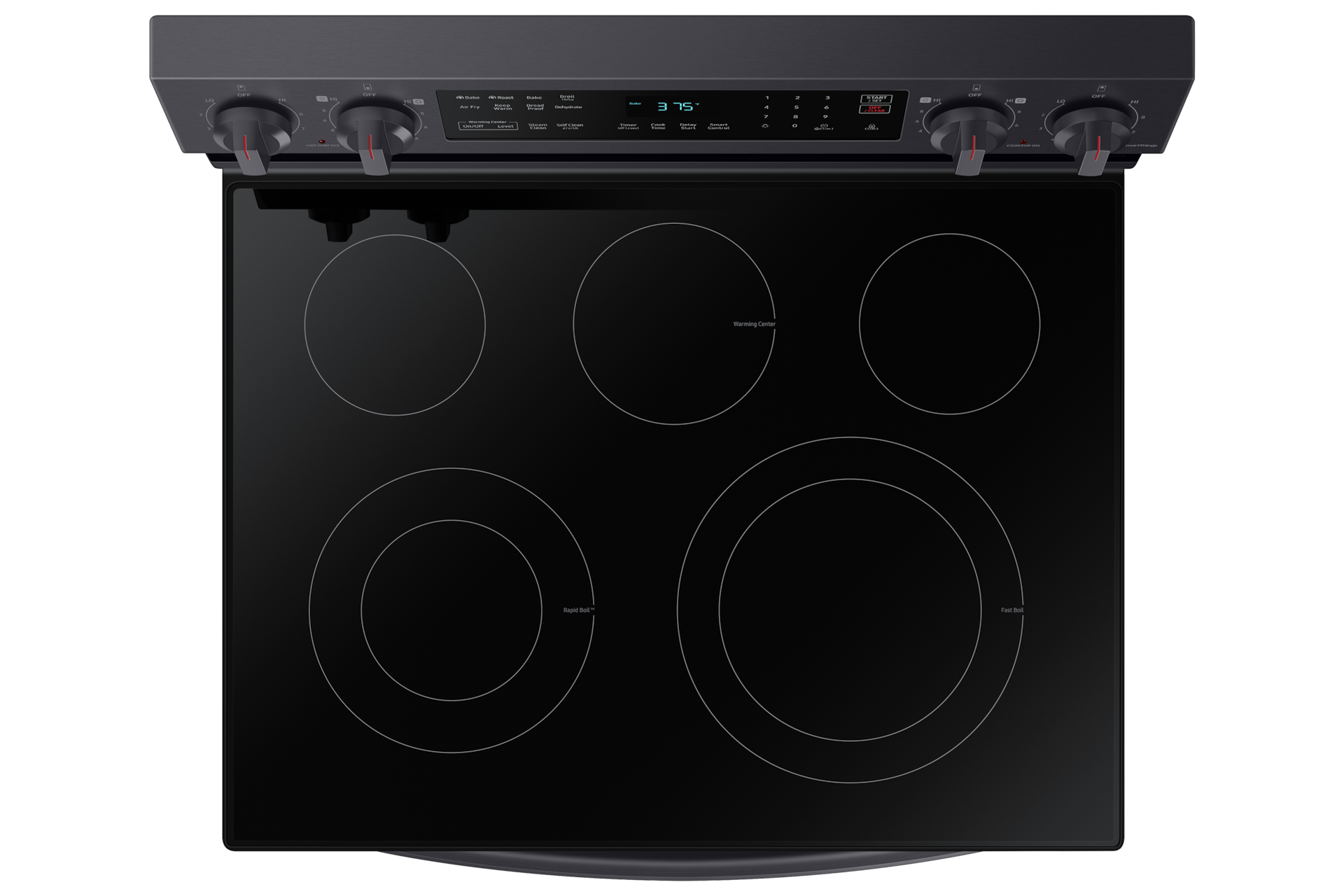 6.3 cu. ft. Smart Freestanding Electric Range with No-Preheat Air Fry &amp; Convection Top1 Black 