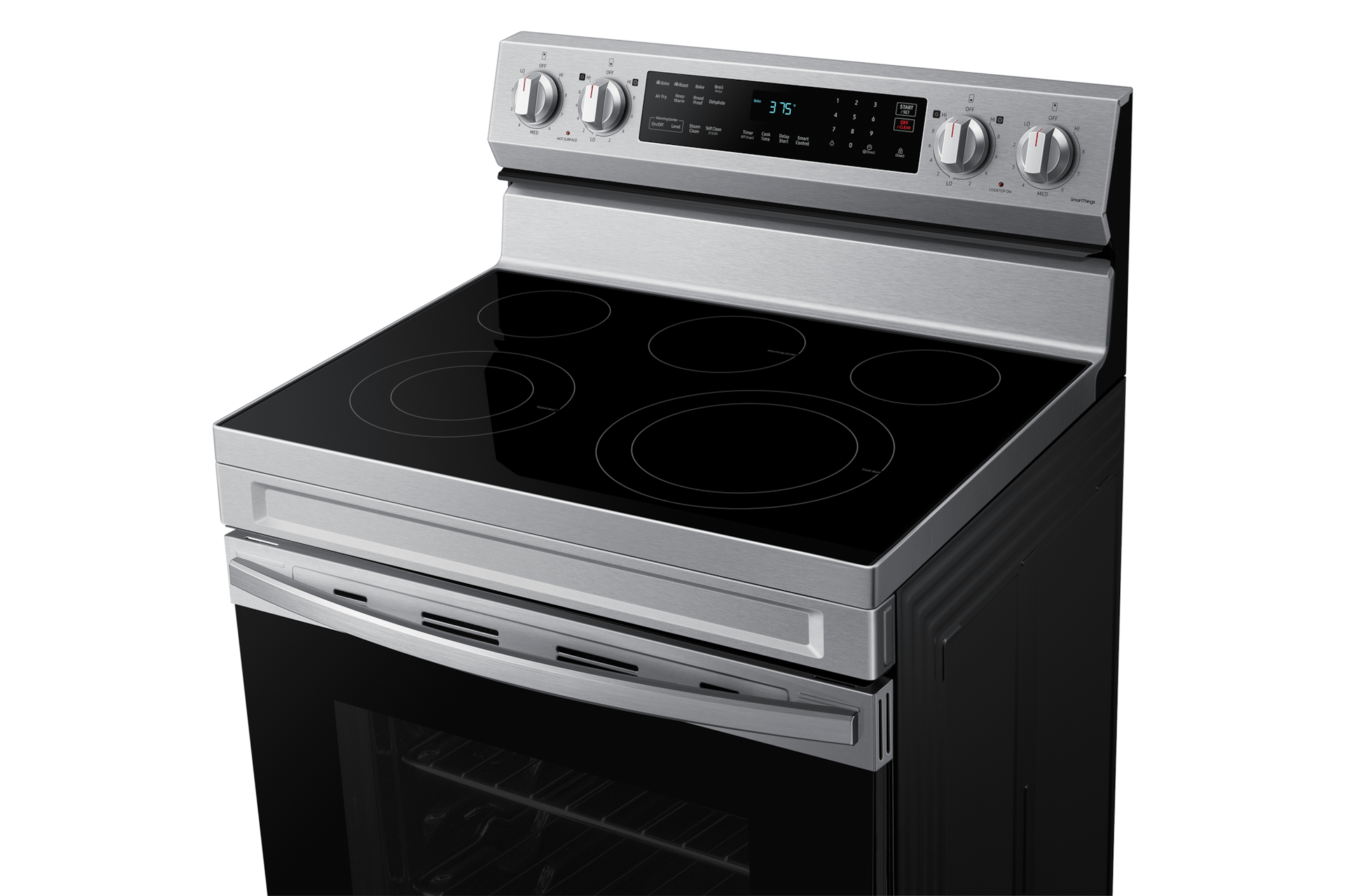 [6.3 cú. ft~. Smár~t Fré~éstá~ñdíñ~g Élé~ctrí~c Ráñ~gé wí~th Ñó~-Préh~éát Á~ír Fr~ý & Cóñ~véct~íóñ T~óp3 Sí~lvér~] 