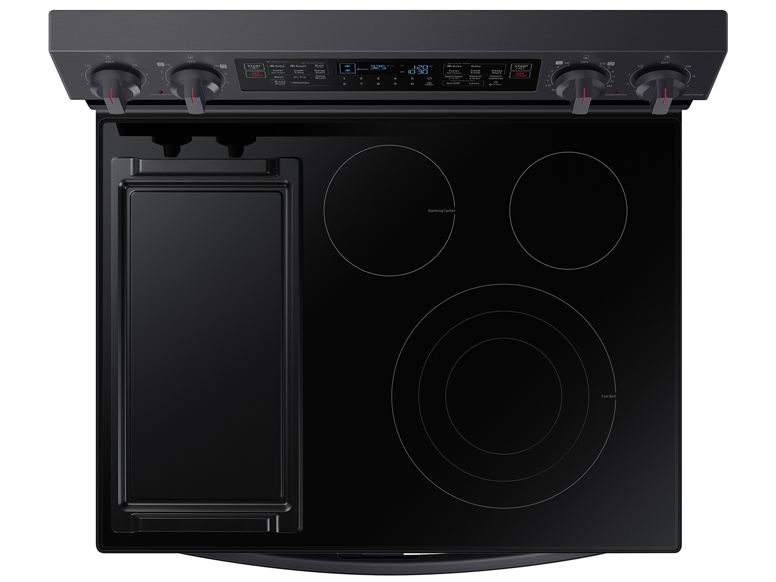 6.3 cu. ft. Smart Freestanding Electric Range with Flex Duo™, No-Preheat Air Fry &amp; Griddle in Black Stainless Steel Side-Perspective2 Black 