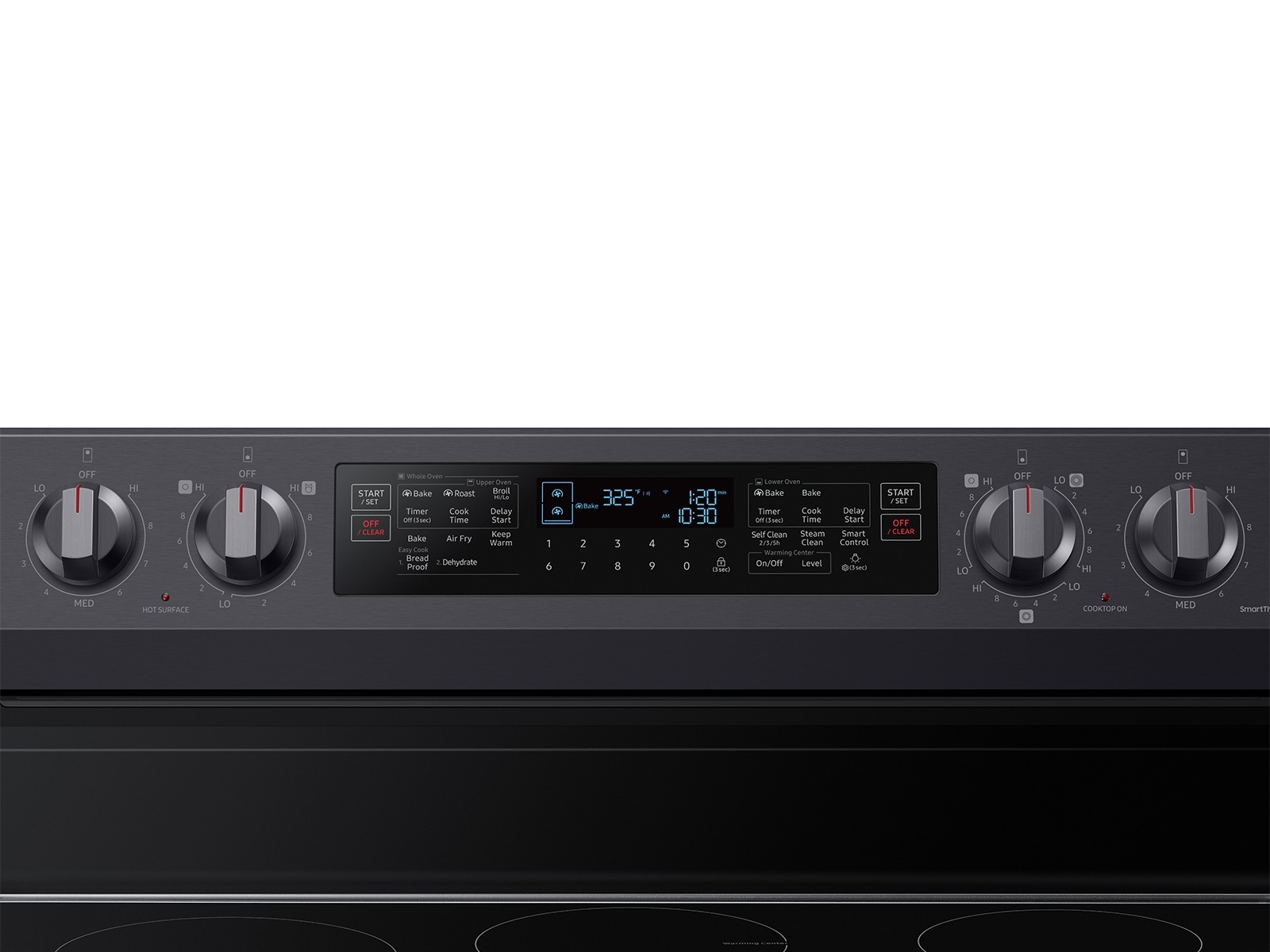 6.3 cu. ft. Smart Freestanding Electric Range with Flex Duo™, No-Preheat Air Fry &amp; Griddle in Black Stainless Steel Top3 Black 