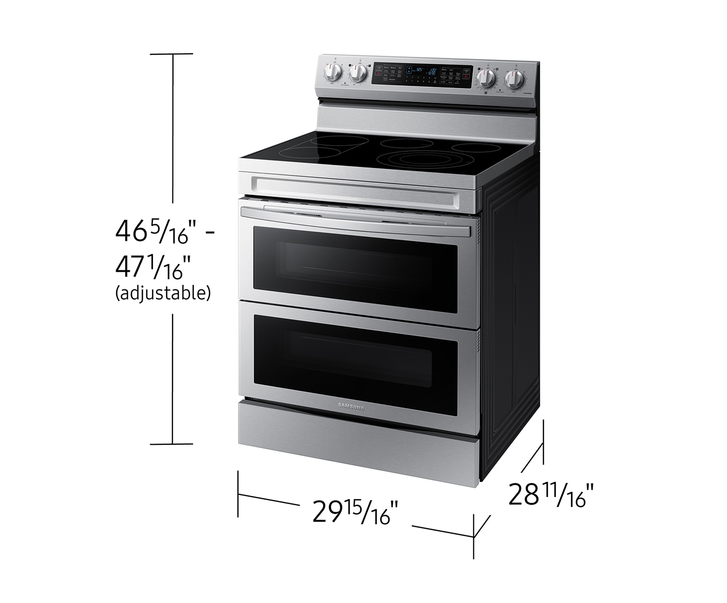 6.3 cu. ft. Smart Freestanding Electric Range with Flex Duo™, No-Preheat Air Fry & Griddle in Stainless Steel