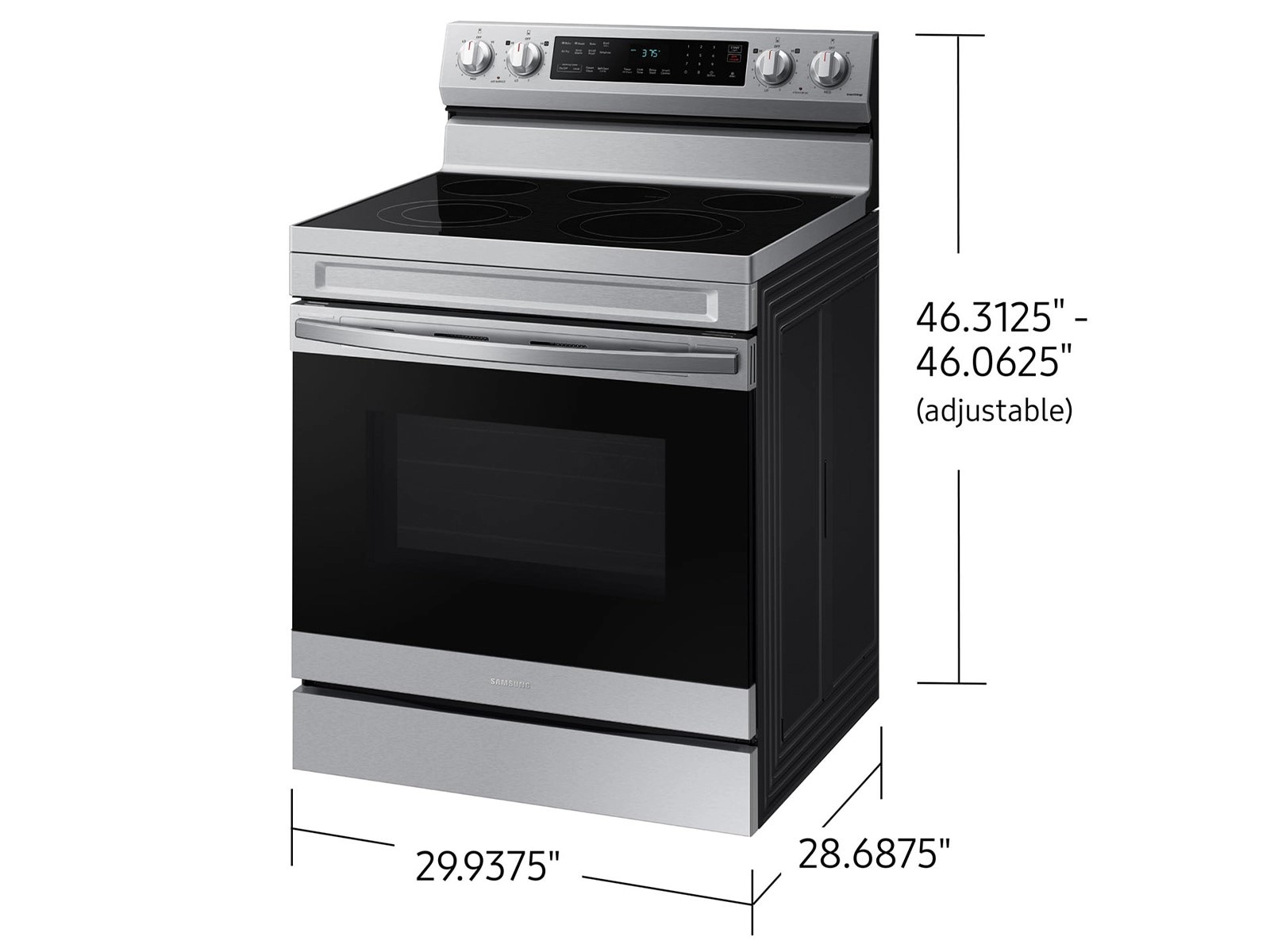 6.3 cu. ft. Smart Freestanding ENERGY STAR® Certified Electric Range with Air Fry in Stainless Steel Silver
