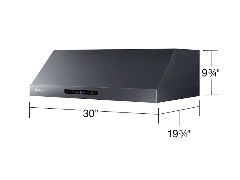 30” Under Cabinet Range Hood in Black Stainless Steel