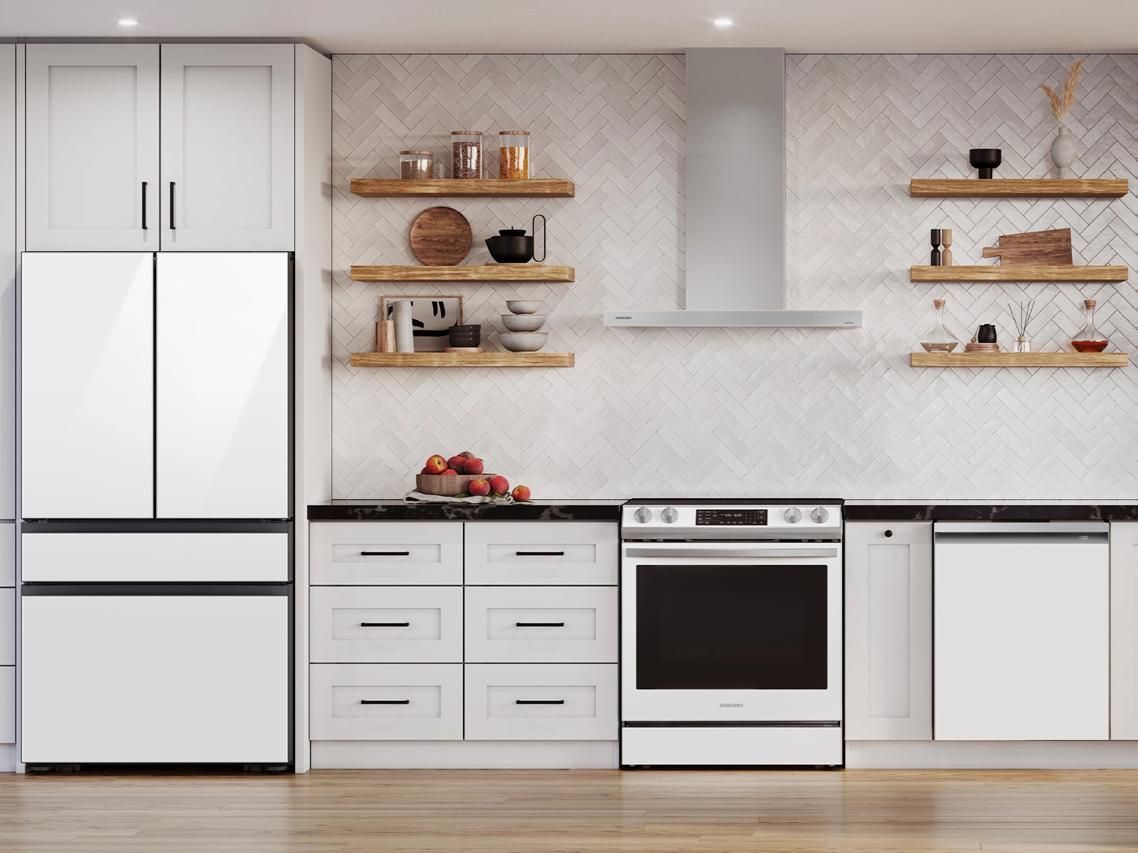 30" Bespoke Smart Wall Mount Hood in Clean Gray