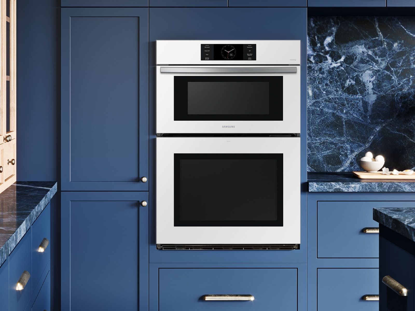 Bespoke 30 Microwave Combination Wall Oven with Flex Duo™ Clean White