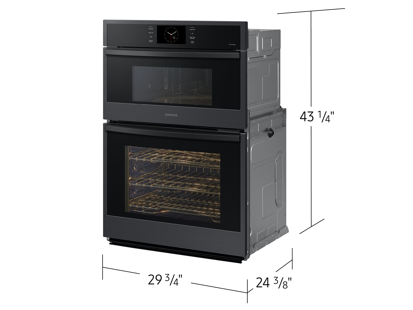 30 Microwave Combination Wall Oven with Steam Cook Black