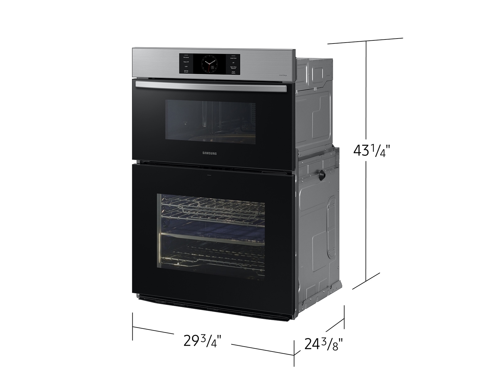 Bespoke 30 Microwave Combination Wall Oven with Flex Duo™ Silver