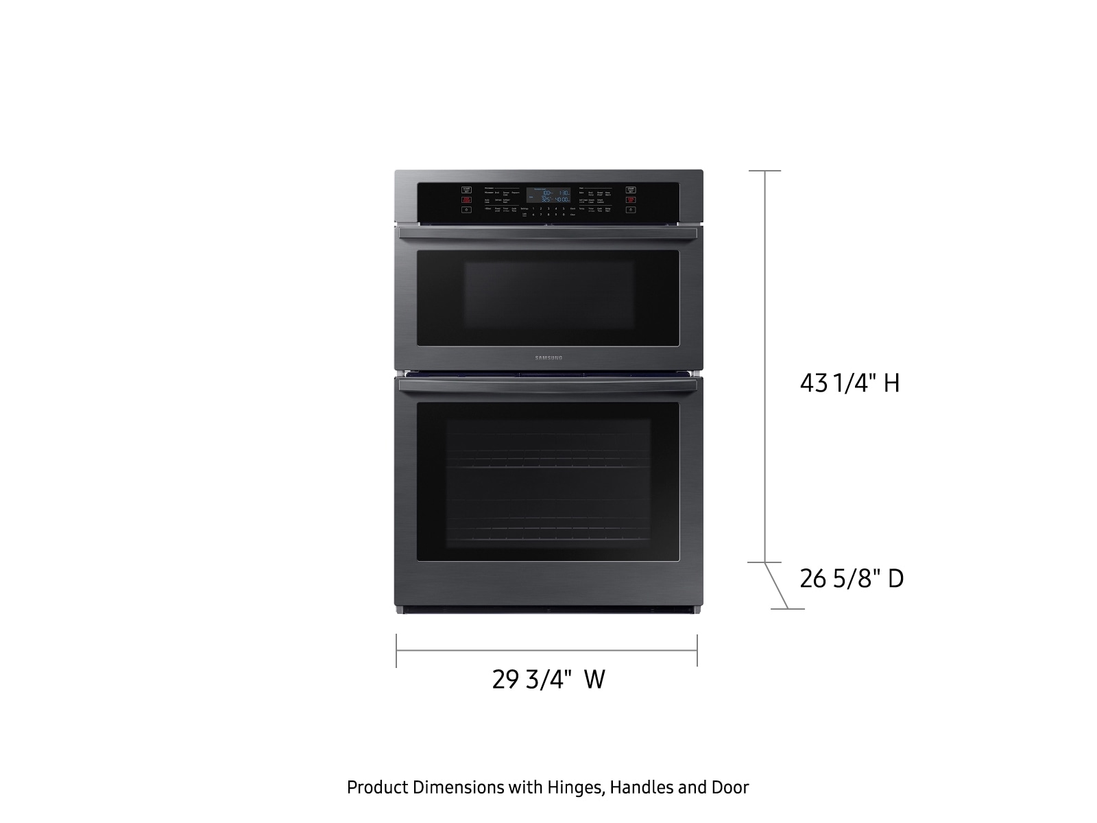 30" Smart Electric Wall Oven with Microwave Combination Black
