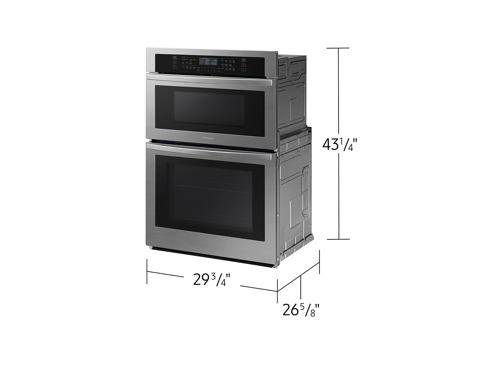 30" Smart Electric Wall Oven with Microwave Combination Silver