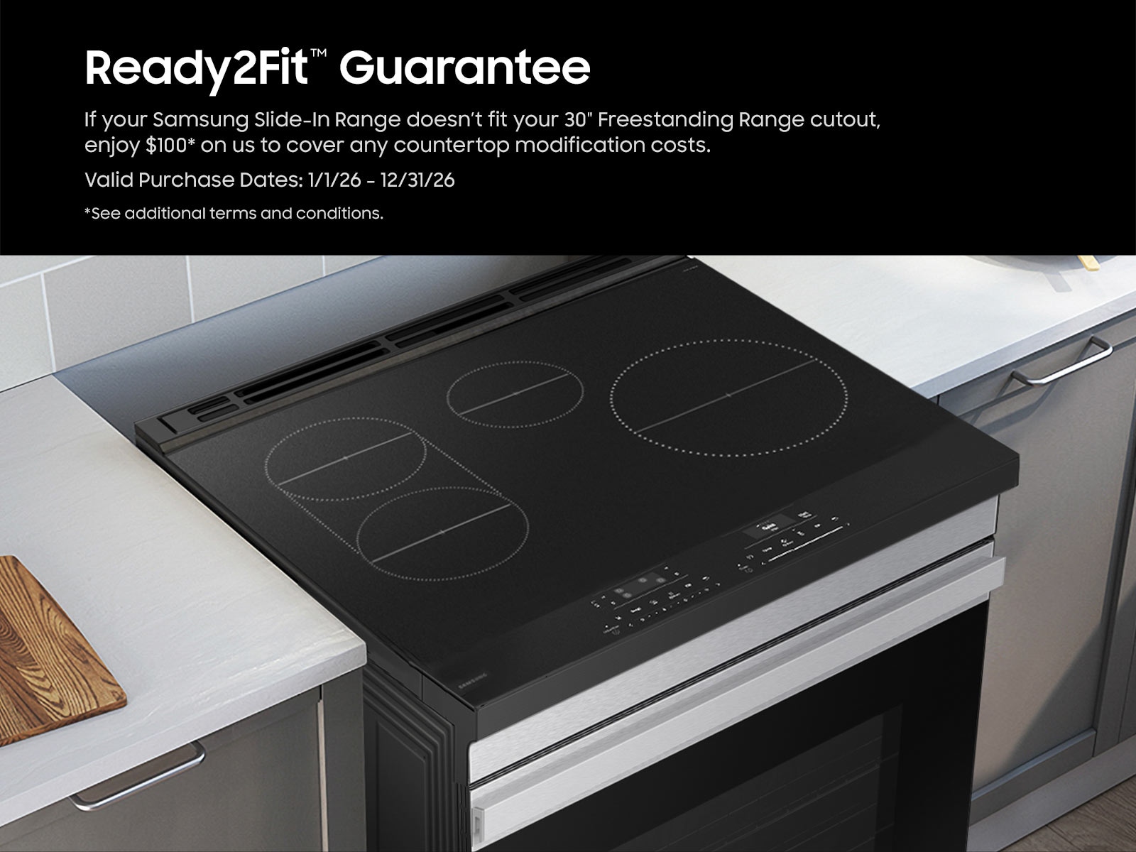 Bespoke Slide-in Electric Range Matte Black Stainless Steel