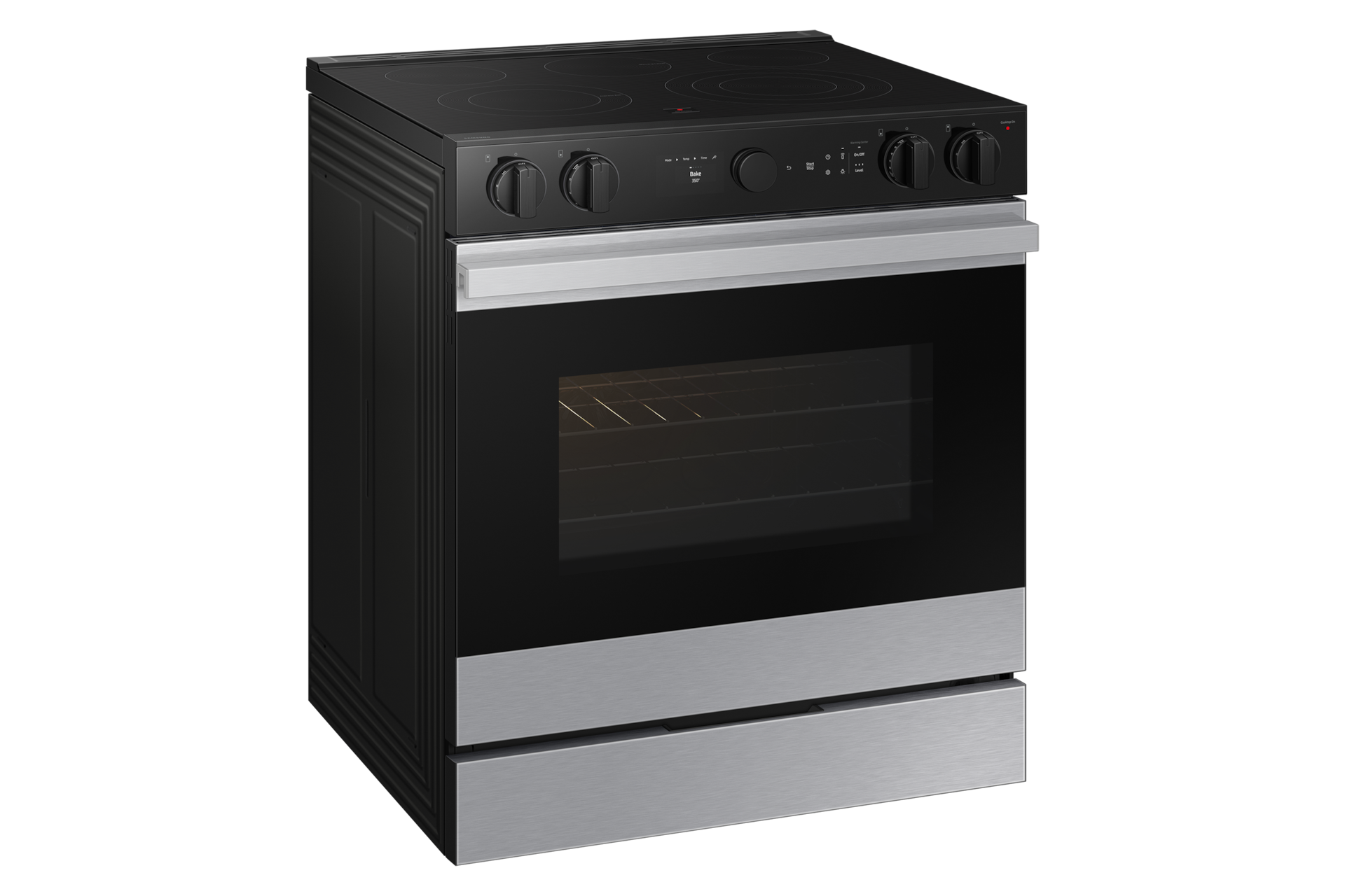 NE9100D Electric Range with Oven Camera Inside L-Perspective Stainless Steel 