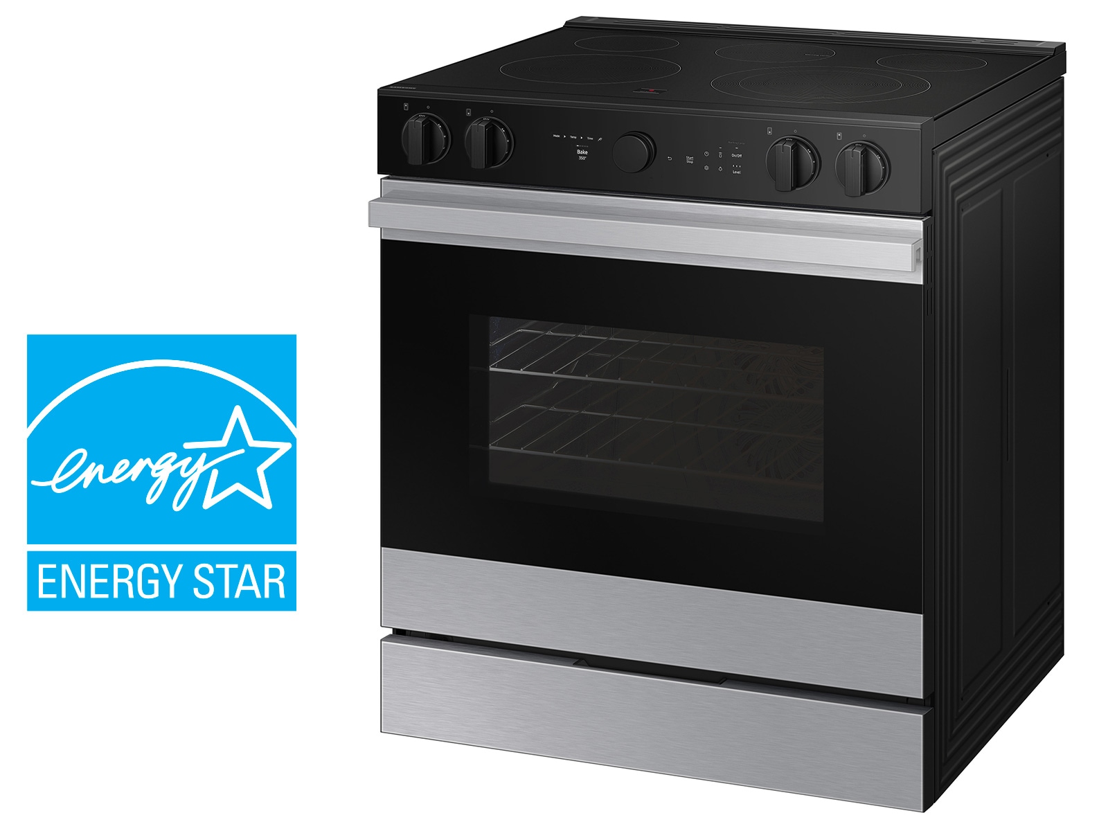 Bespoke 6.3 cu. ft. Smart Slide-In ENERGY STAR® Certified Electric Range with Air Fry in Stainless Steel Stainless Steel