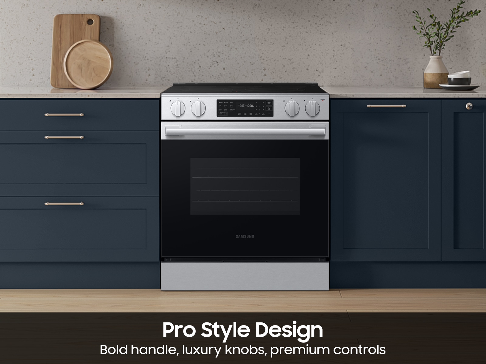 Bespoke Smart Slide-in Electric Range Pro Style Design | Air Fry Max Precision Knobs Fingerprint Resistant Stainless Steel