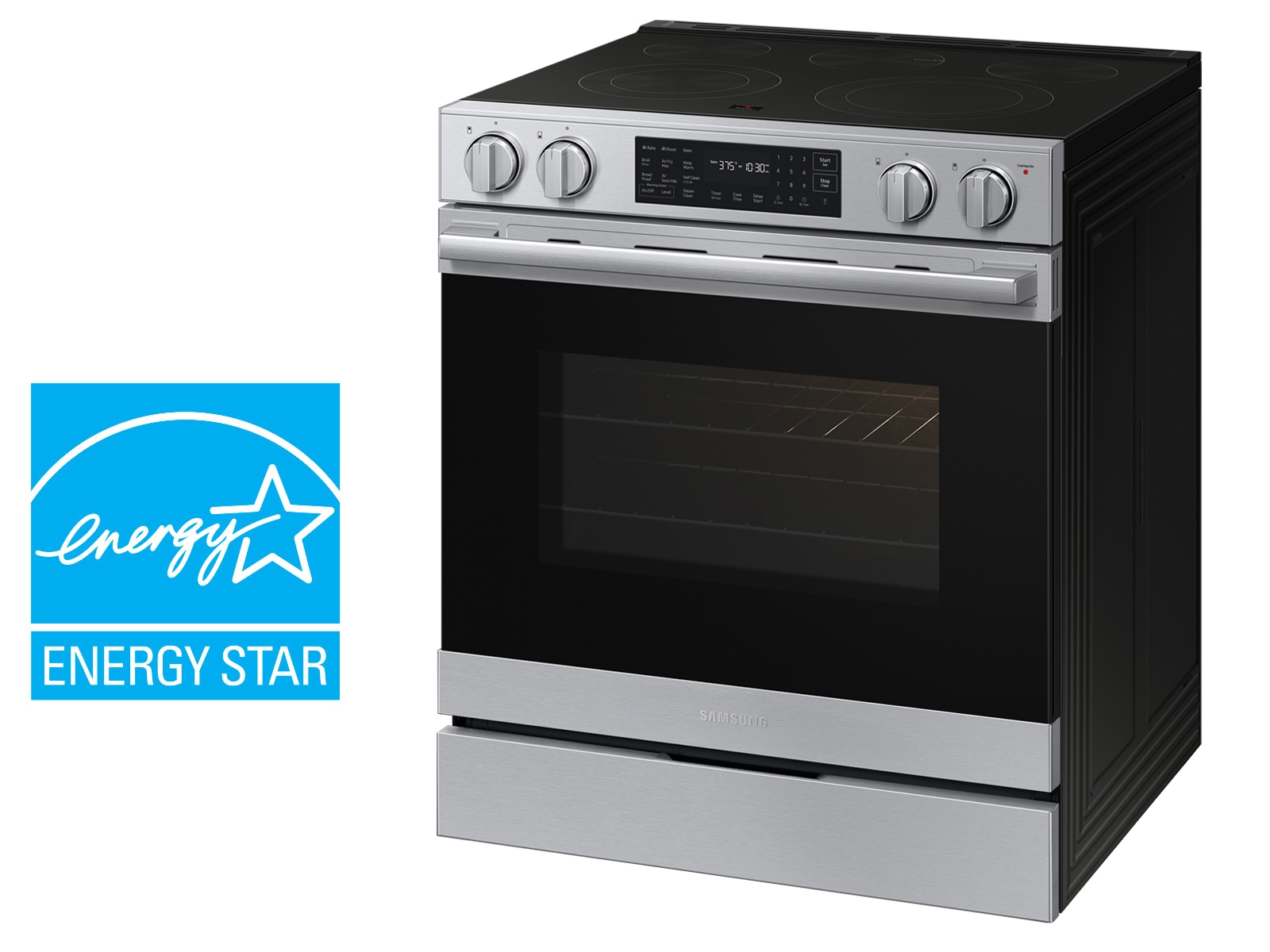  Bespoke Smart Slide-In Electric Range with No Preheat Air Fry Max and True Convection | Samsung US is Energy Star rated