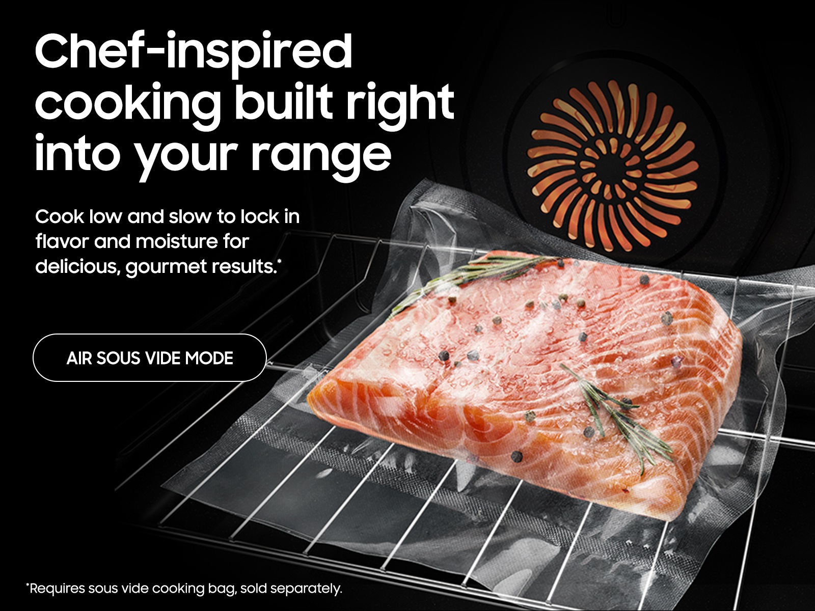 Air Sous Vide on the Bespoke Smart Slide-In Electric Range with No Preheat Air Fry Max and True Convection | Samsung US