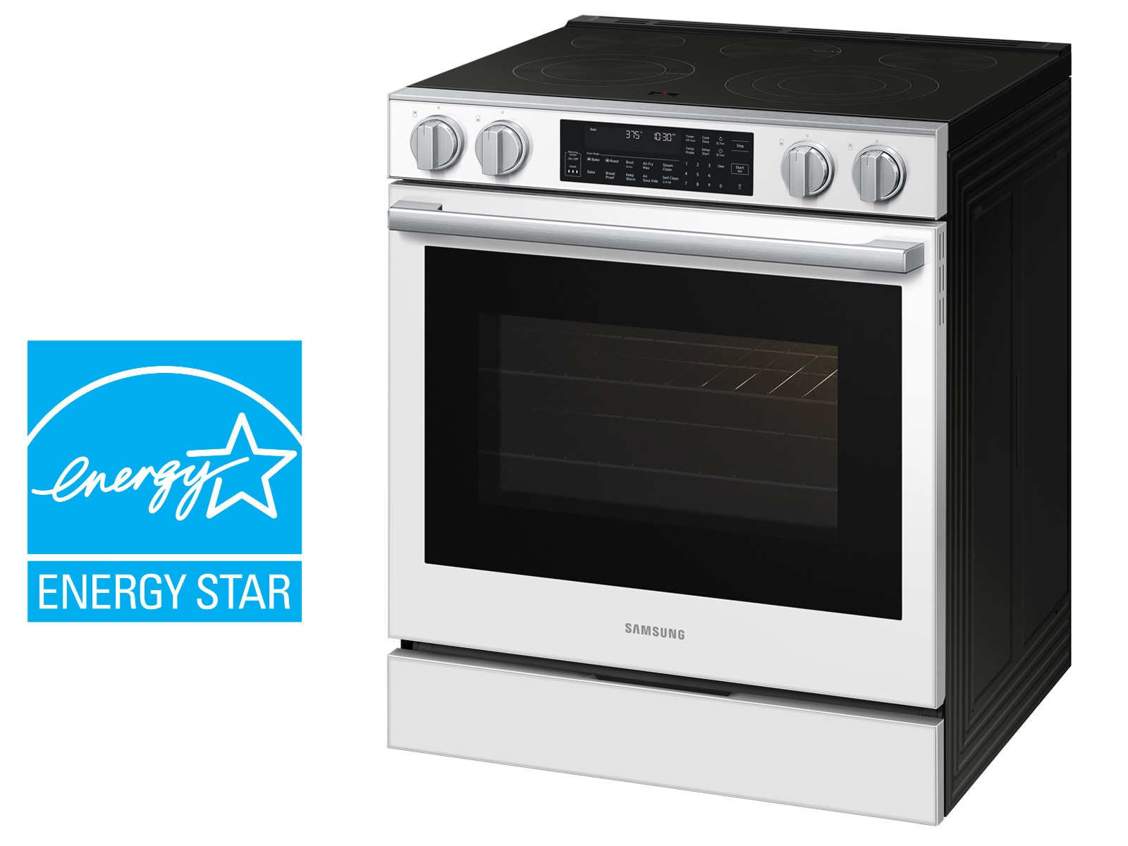  Bespoke Smart Slide-In Electric Range with Illuminated Precision Knobs, No Preheat Air Fry Max and True Convection | Samsung US is Energy Star rated