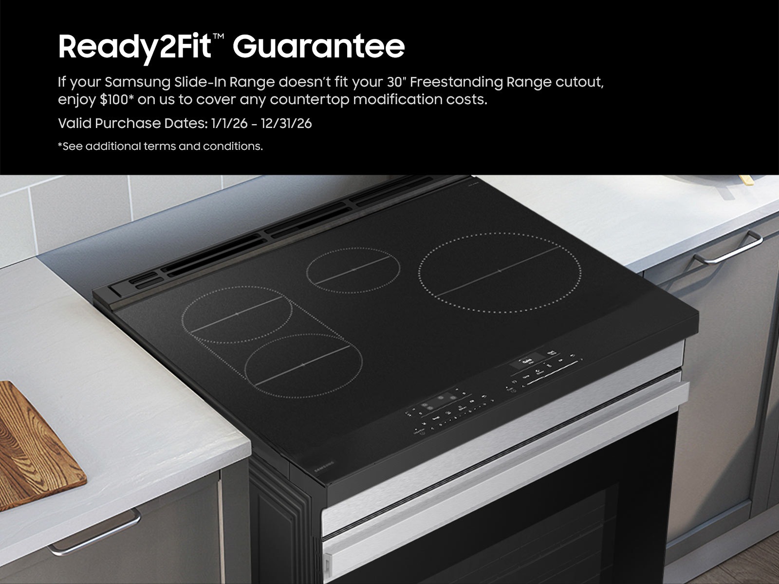 Bespoke Slide-in Gas Range Stainless Steel