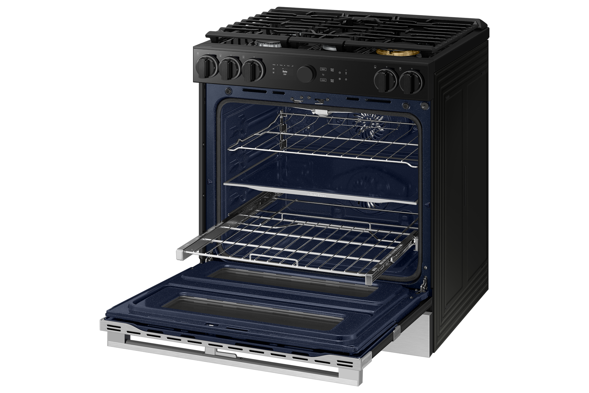 Bespoke Smart Slide-In Gas Range 6.0 cu. ft. with Flex Duo™ & Illuminated Precision Knobs in Stainless Steel