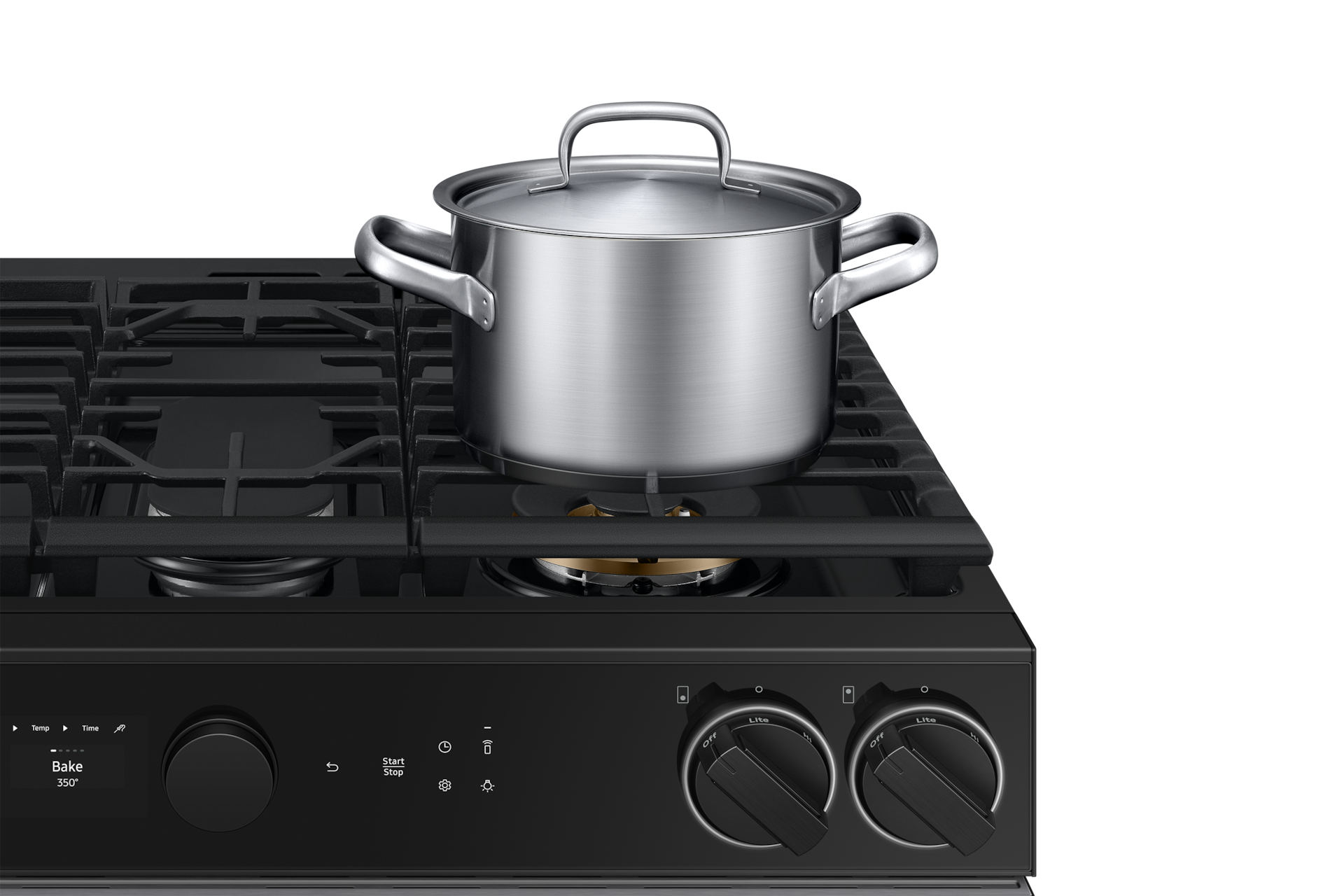 Bespoke 6.0 cu. ft. Smart Slide-In Gas Range with Smart Oven Camera & Illuminated Precision Knobs in Stainless Steel