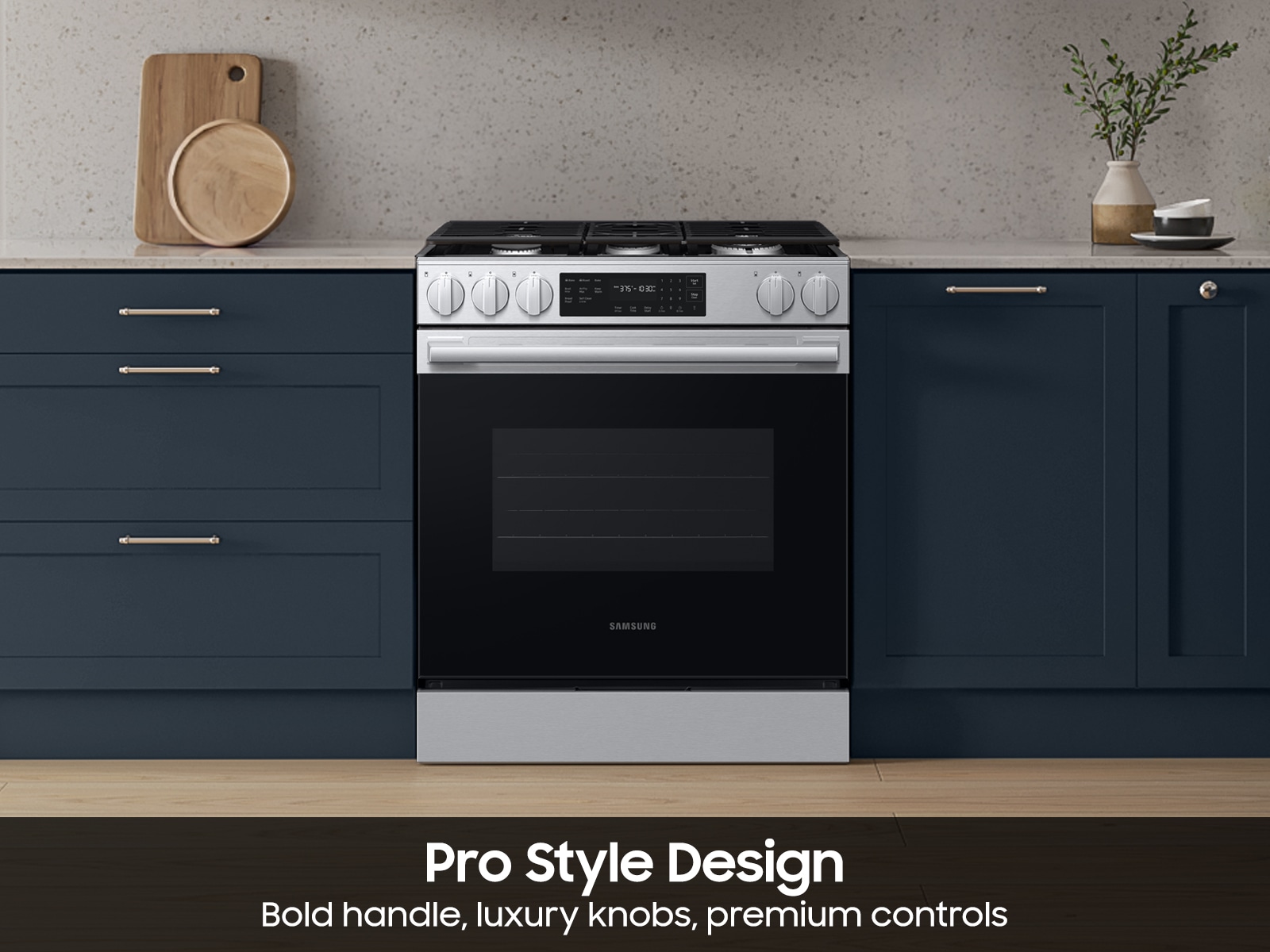  Bespoke Smart Slide-In Gas Range with No Preheat Air Fry Max | Samsung US featuring its Pro Style Design