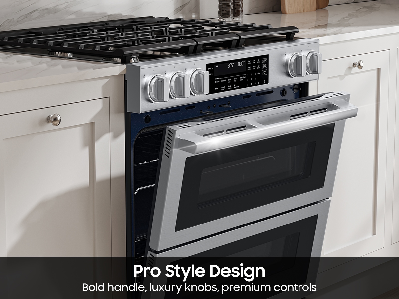 Bespoke Smart Slide-In Gas Range with Flex Duo™ Oven and Dual True Convection | Samsung US featuring Pro Style Design