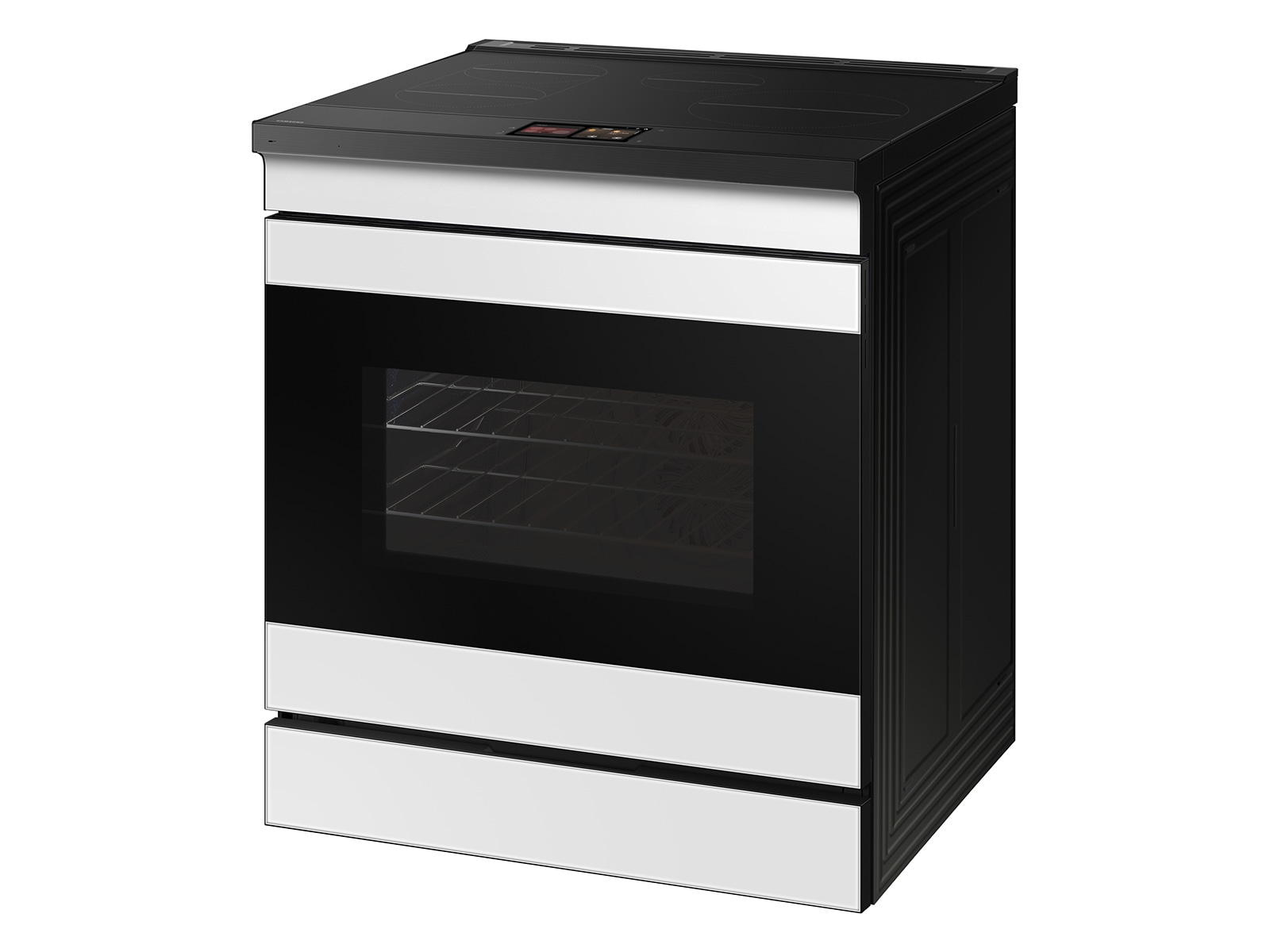 Bespoke AI Range Electric AI Hub Front-Lighting-On Clean White 