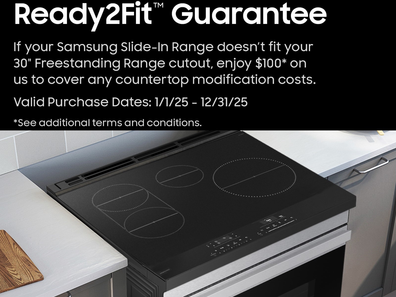 Bespoke Slide-in Induction Range