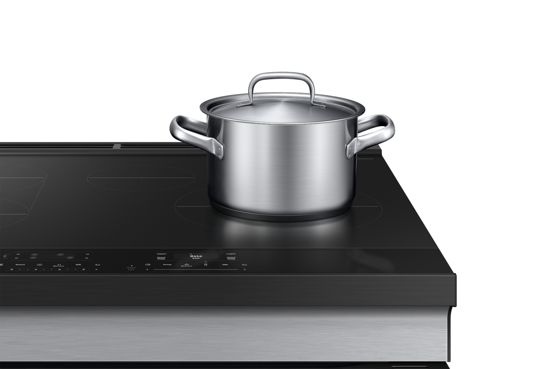 Bespoke Smart Slide-In Induction Range 6.3 cu. ft. with Flex Duo & Ambient Edge Lighting in Stainless Steel Ranges