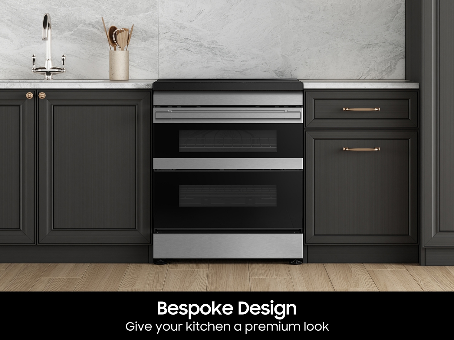 Bespoke Smart Slide-In Induction Range 6.3 cu. ft. with Flex Duo & Ambient Edge Lighting in Stainless Steel Ranges
