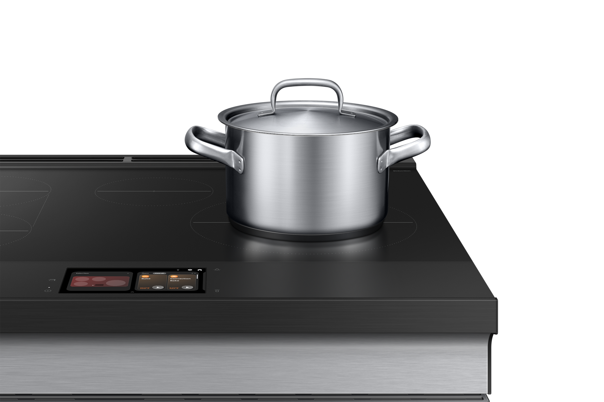 Bespoke 6.3 cu. ft. Smart Slide-In Induction Range with AI Home &amp; Smart Oven Camera in Stainless Steel Detail2 Stainless Steel 