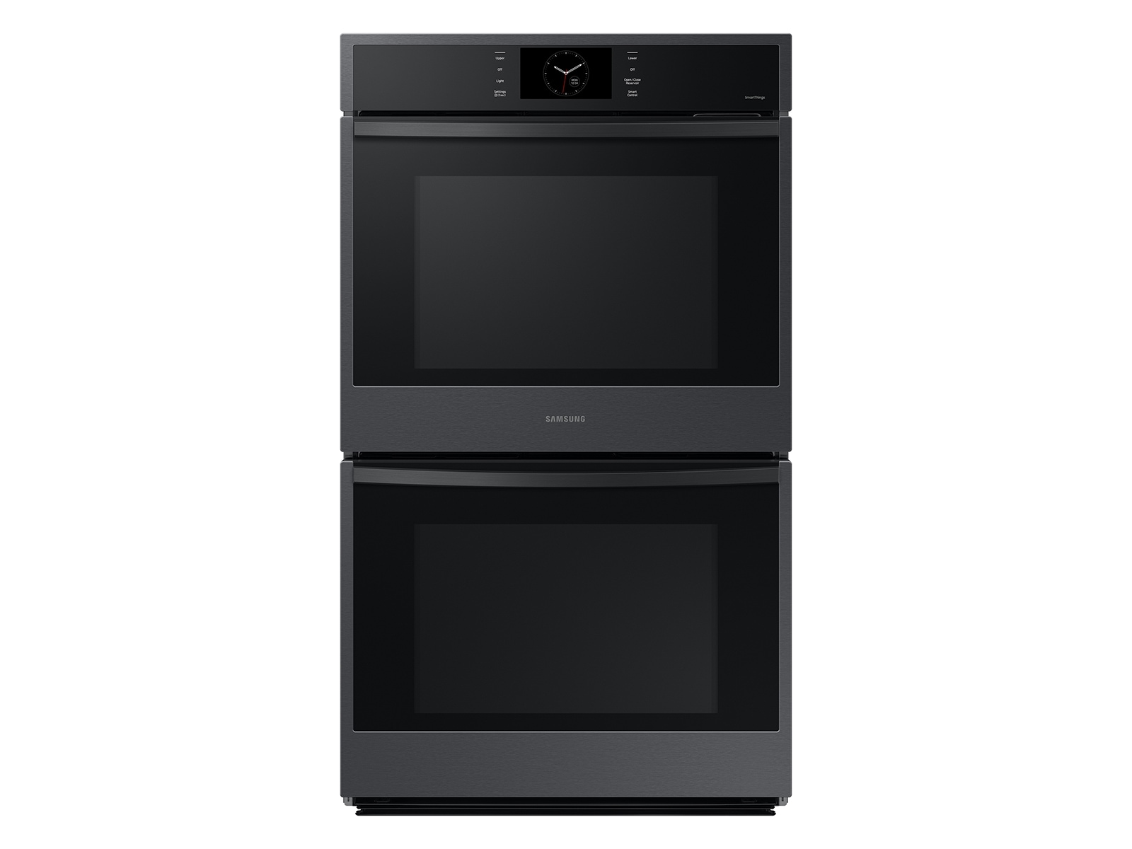 30” Double Wall Oven with Steam Cook in Matte Black Steel