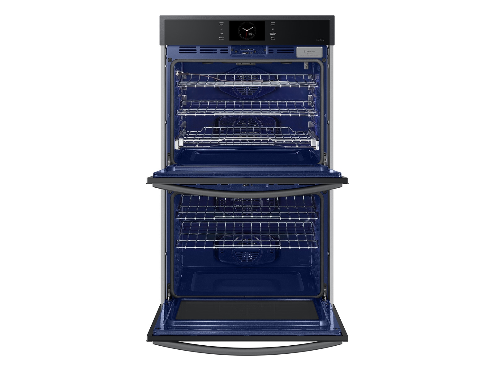 30” Double Wall Oven with Steam Cook in Matte Black Steel