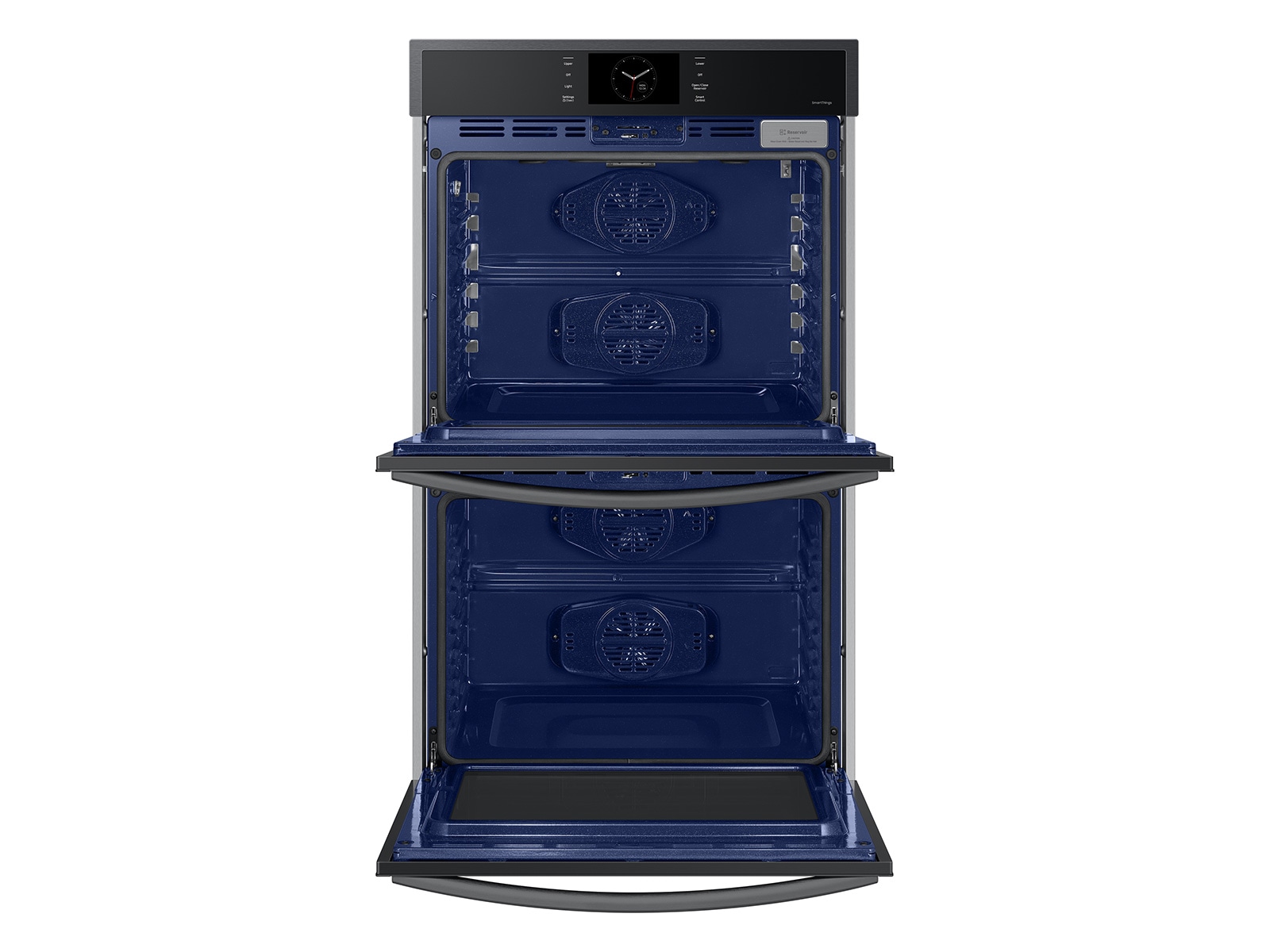 30” Double Wall Oven with Steam Cook in Matte Black Steel