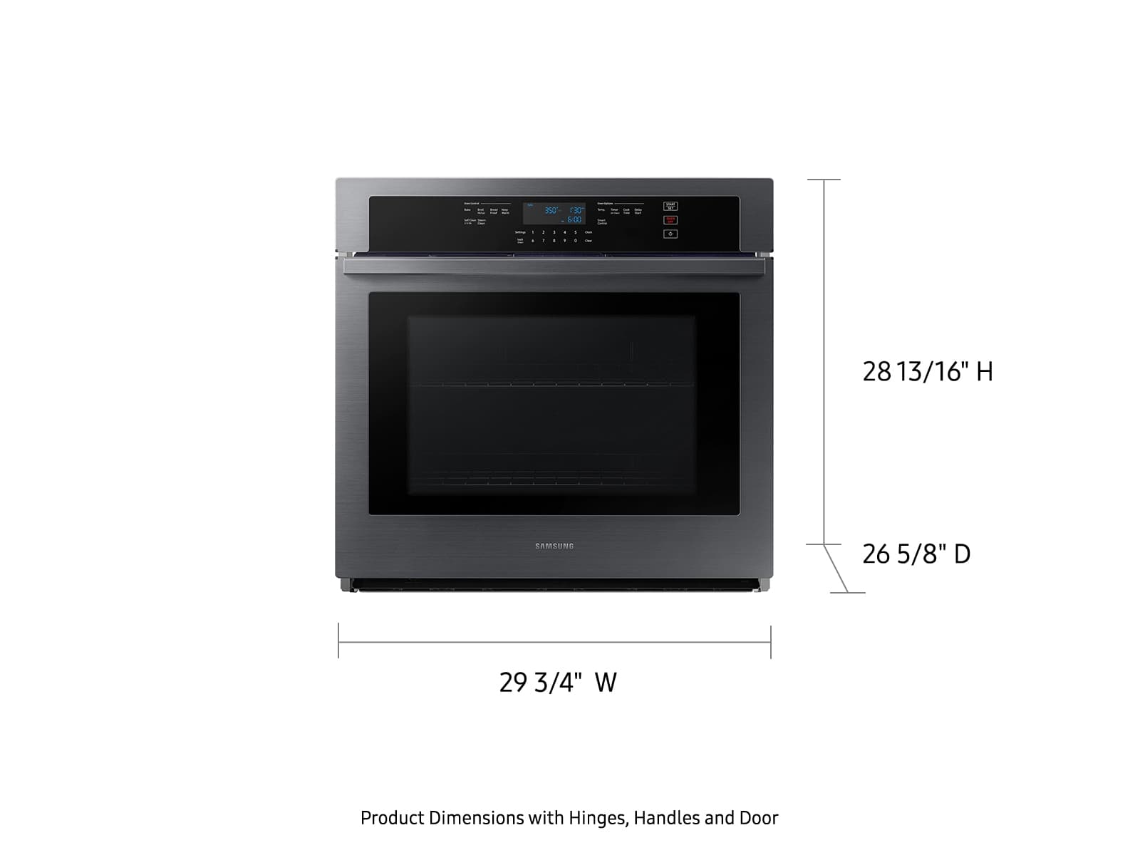30” Smart Single Wall Oven in Black Stainless Steel