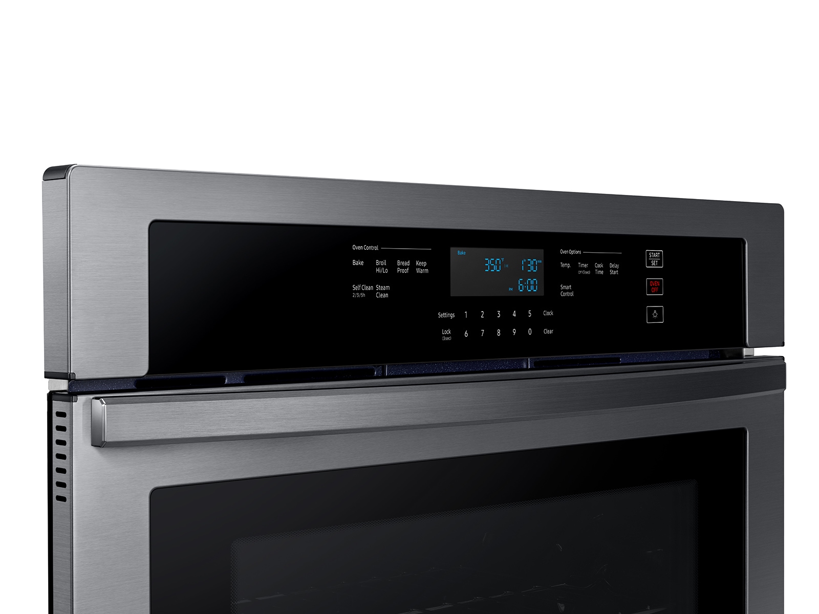 30” Smart Single Wall Oven in Black Stainless Steel