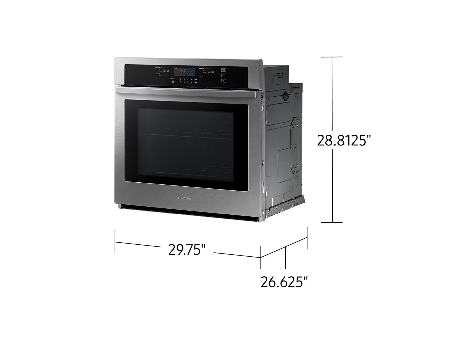 30" Smart Single Wall Oven Silver