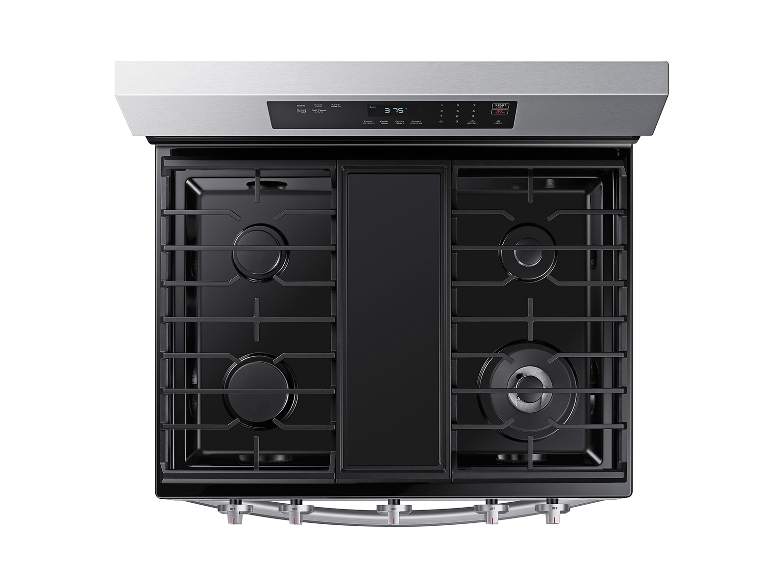 6.0 cu. ft. Smart Freestanding Gas Range with 18K BTU Dual Power Burner &amp; Self Clean in Stainless Steel Silver