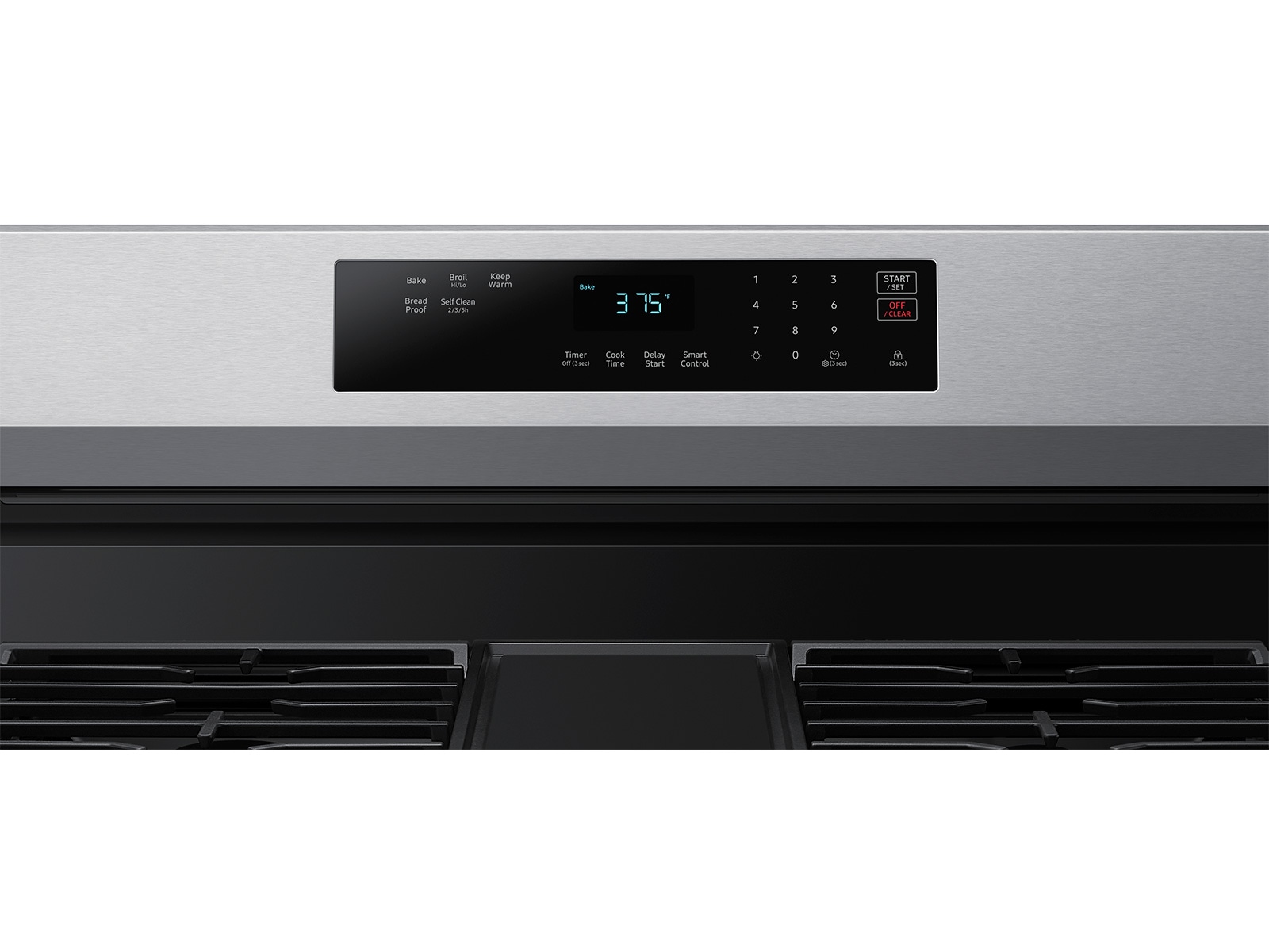 6.0 cu. ft. Smart Freestanding Gas Range with 18K BTU Dual Power Burner &amp; Self Clean in Stainless Steel Silver