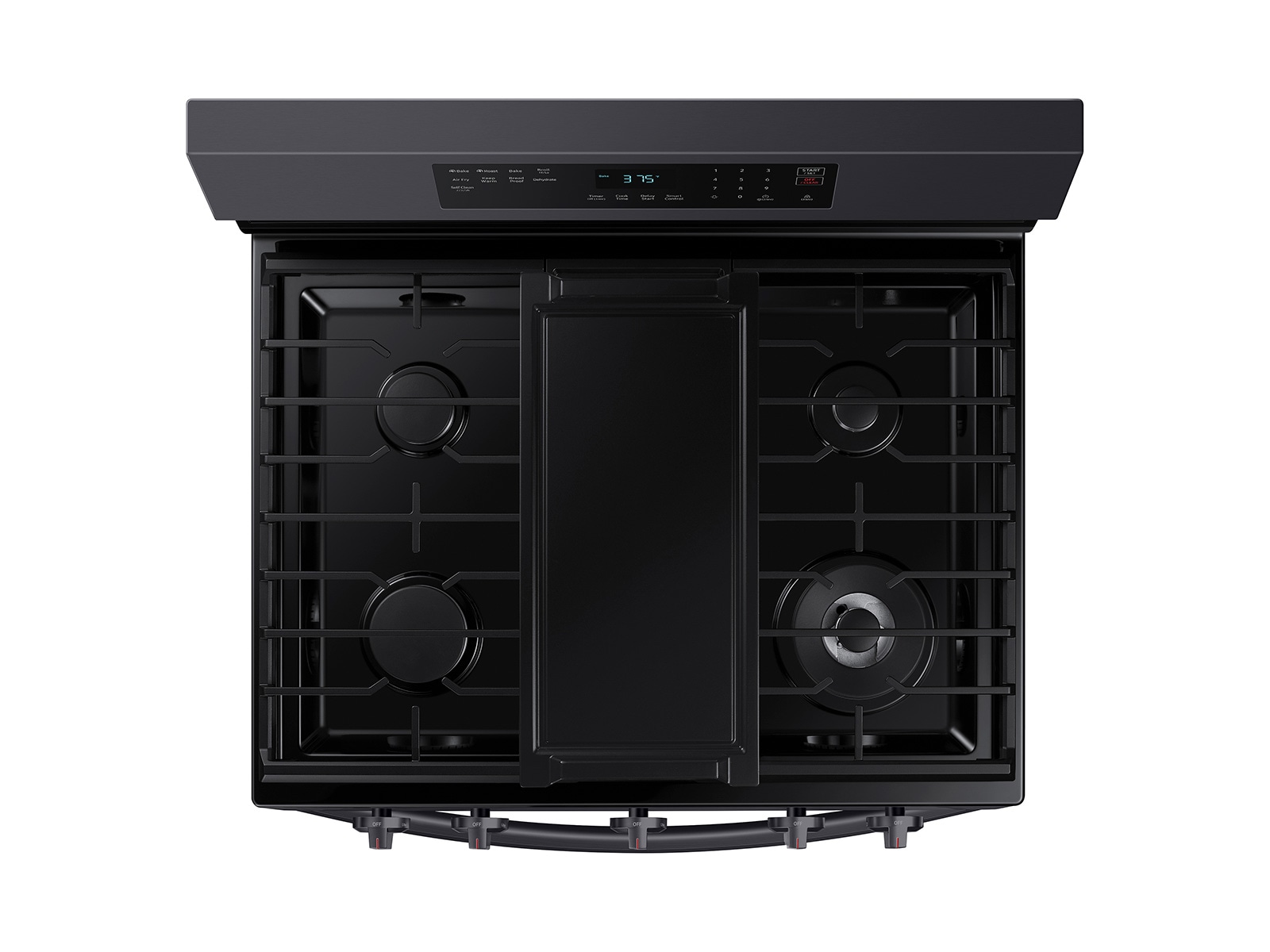 6.0 cu. ft. Smart Freestanding Gas Range with No-Preheat Air Fry &amp; Convection in Black Stainless Steel Black