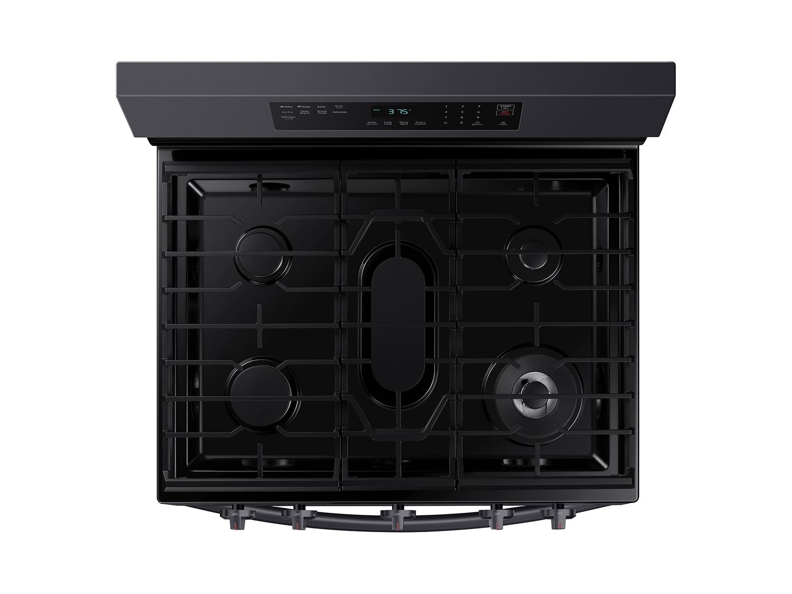 6.0 cu. ft. Smart Freestanding Gas Range with No-Preheat Air Fry &amp; Convection in Black Stainless Steel Black