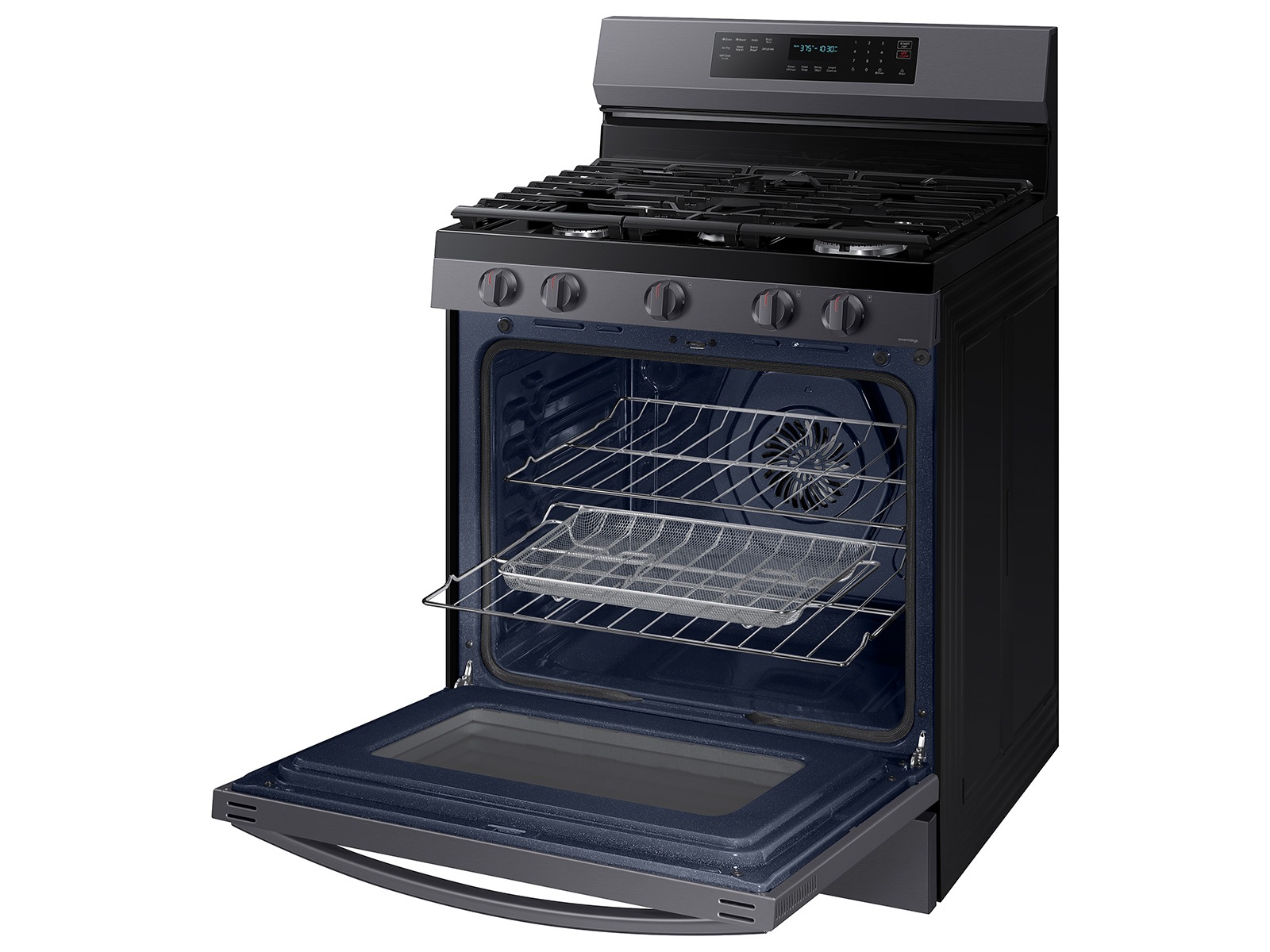 Thumbnail image of 6.0 cu. ft. Smart Freestanding Gas Range with No-Preheat Air Fry and Convection+ in Black Stainless Steel
