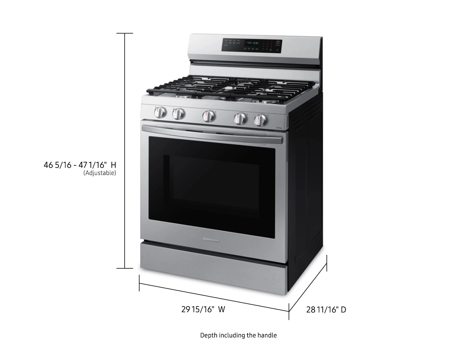 6.0 cu. ft. Smart Freestanding Gas Range with No-Preheat Air Fry, Convection+ &amp; Stainless Cooktop in Stainless Steel Silver