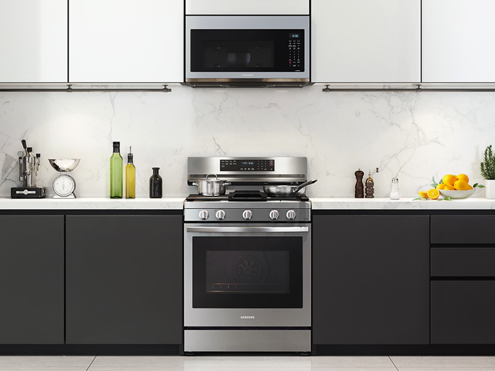 6.0 cu. ft. Smart Freestanding Gas Range with No-Preheat Air Fry, Convection+ &amp; Stainless Cooktop in Stainless Steel Silver