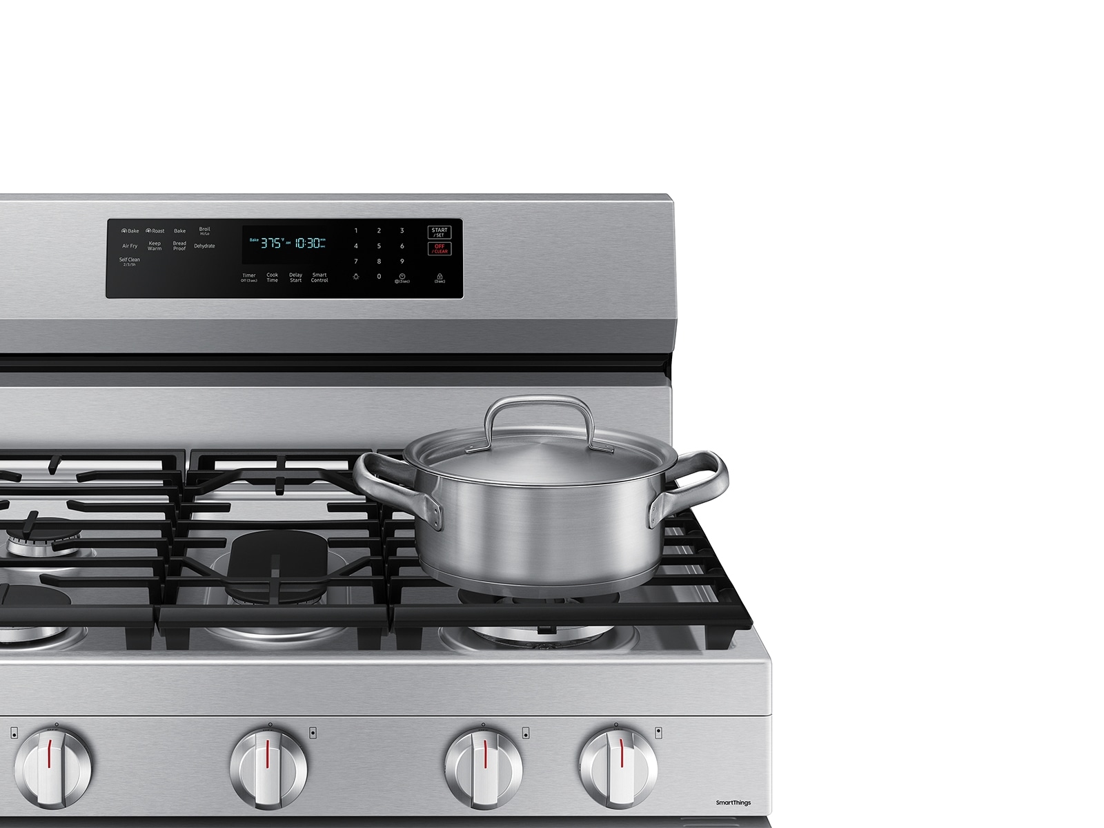 6.0 cu. ft. Smart Freestanding Gas Range with No-Preheat Air Fry, Convection+ &amp; Stainless Cooktop in Stainless Steel Silver