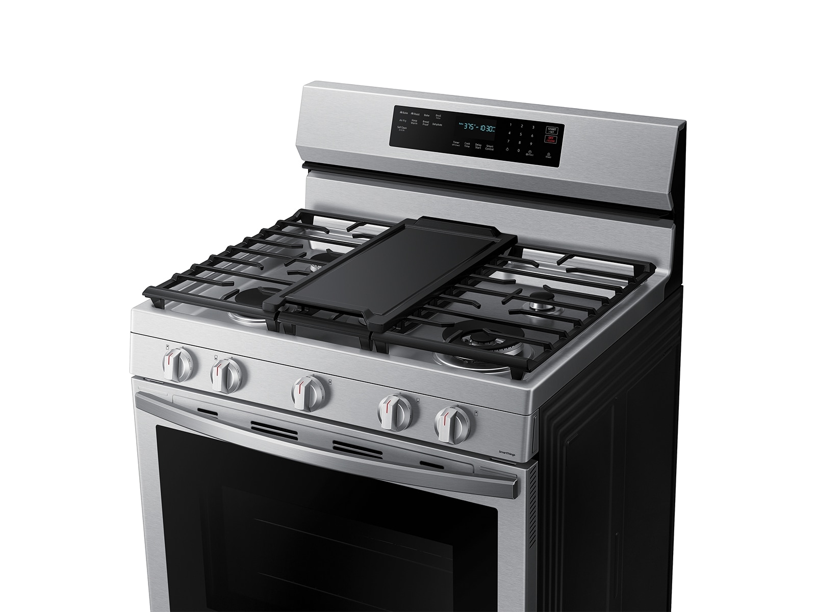 6.0 cu. ft. Smart Freestanding Gas Range with No-Preheat Air Fry, Convection+ &amp; Stainless Cooktop in Stainless Steel Silver