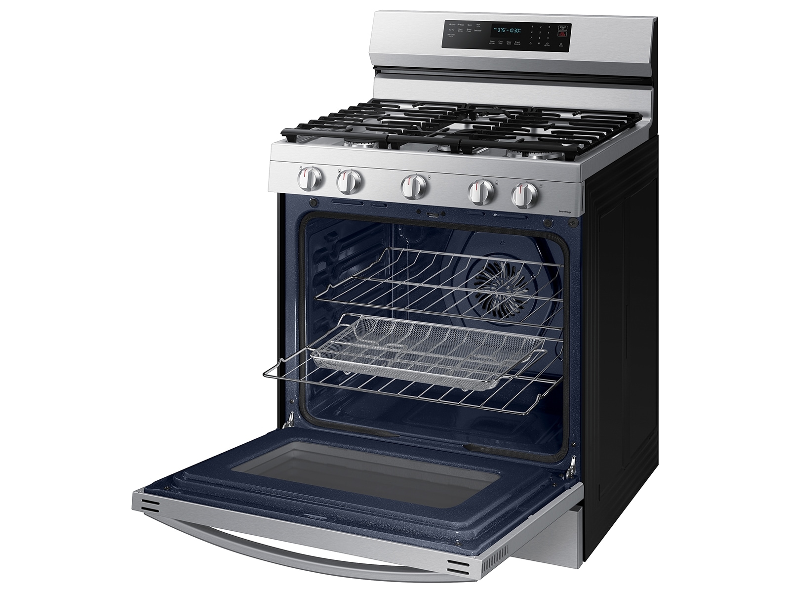 6.0 cu. ft. Smart Freestanding Gas Range with No-Preheat Air Fry, Convection+ &amp; Stainless Cooktop in Stainless Steel Silver